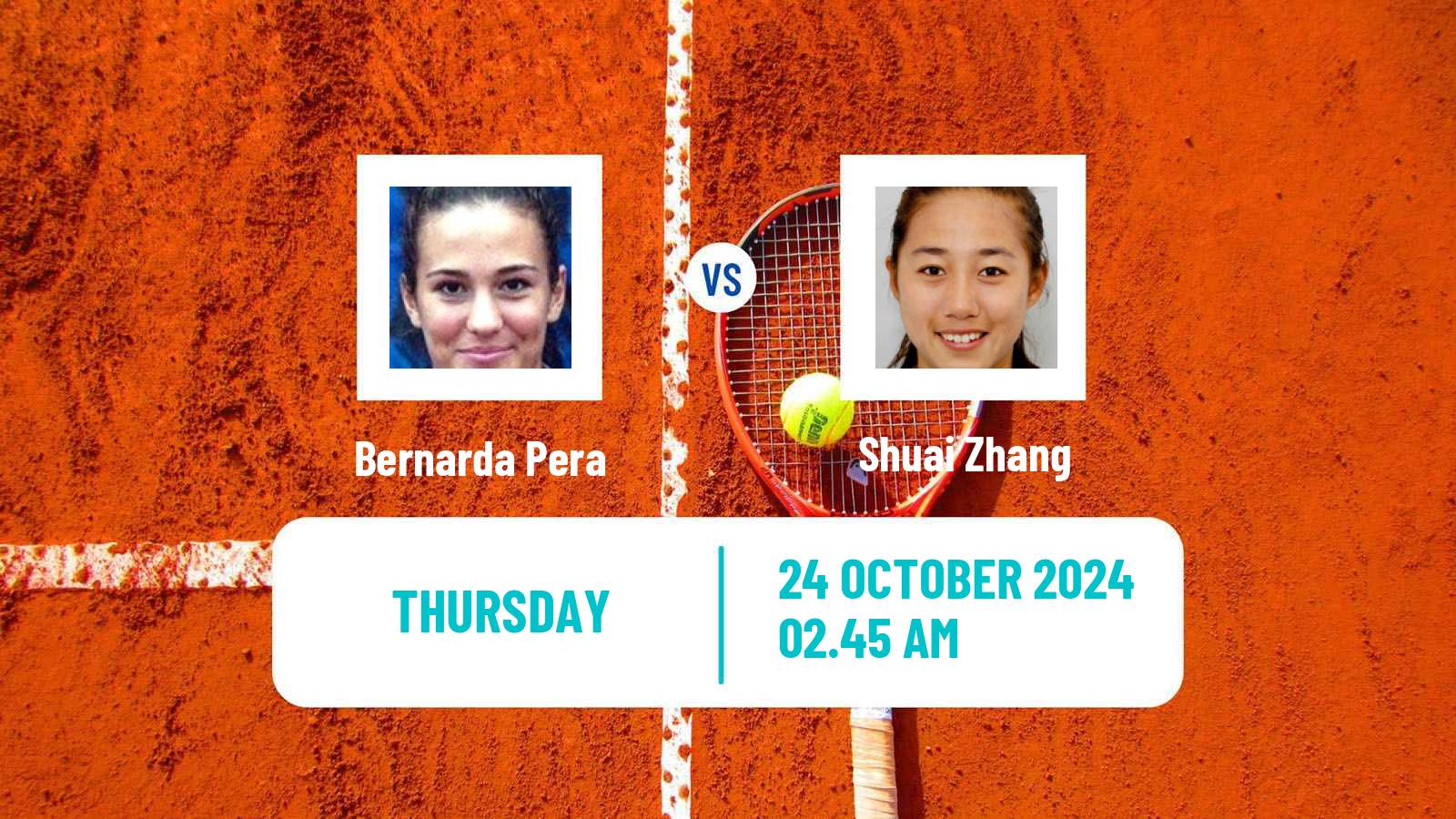 Tennis WTA Guangzhou Bernarda Pera - Shuai Zhang