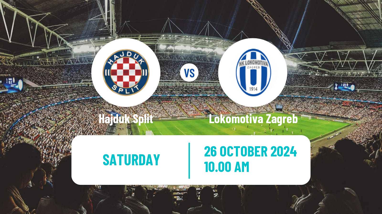 Soccer Croatian HNL Hajduk Split - Lokomotiva Zagreb