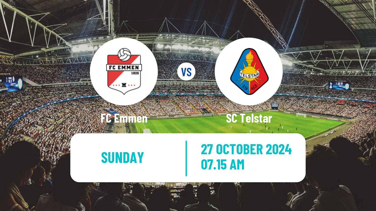 Soccer Dutch Eerste Divisie Emmen - Telstar