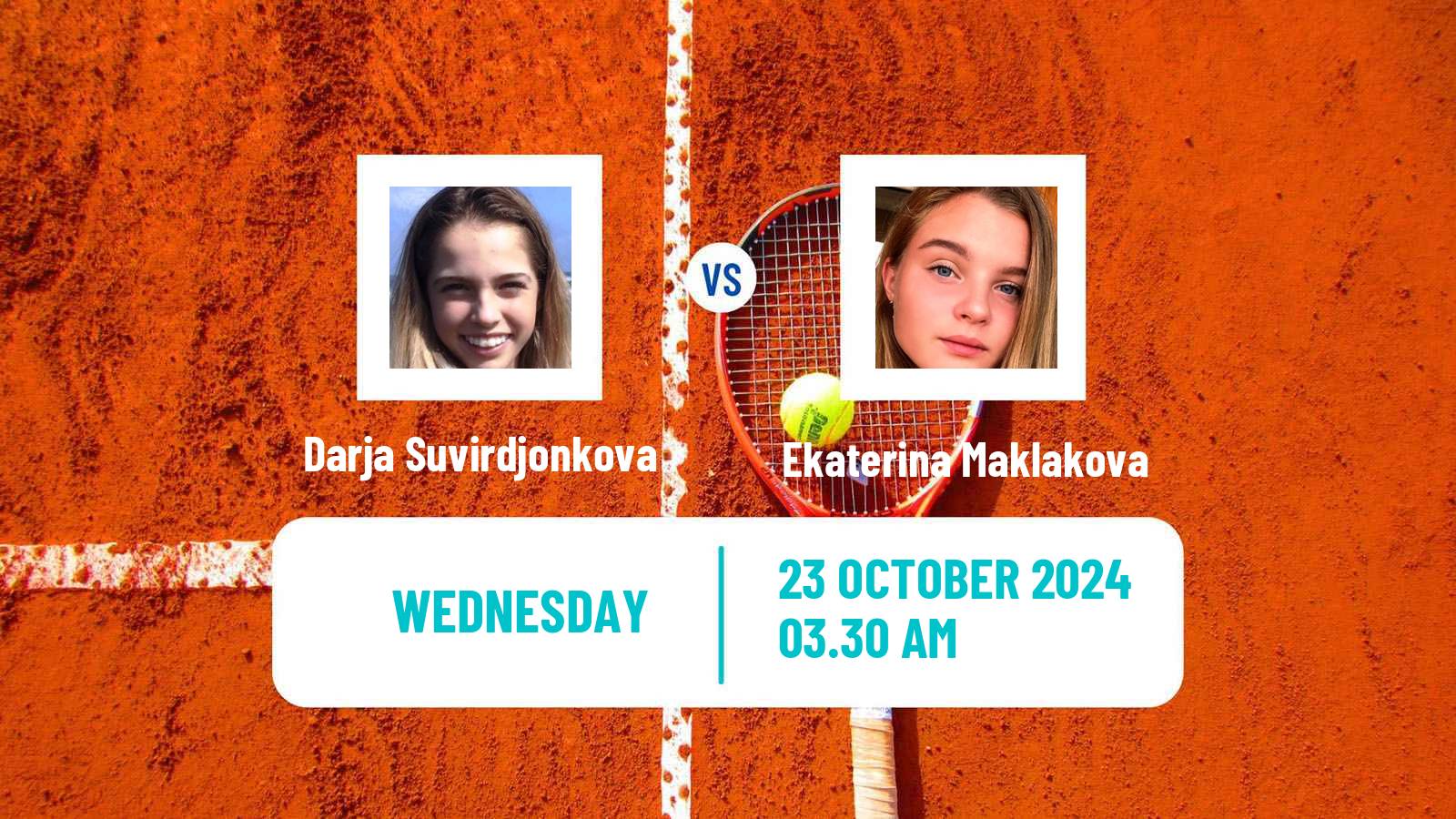 Tennis ITF W35 Kayseri Women Darja Suvirdjonkova - Ekaterina Maklakova