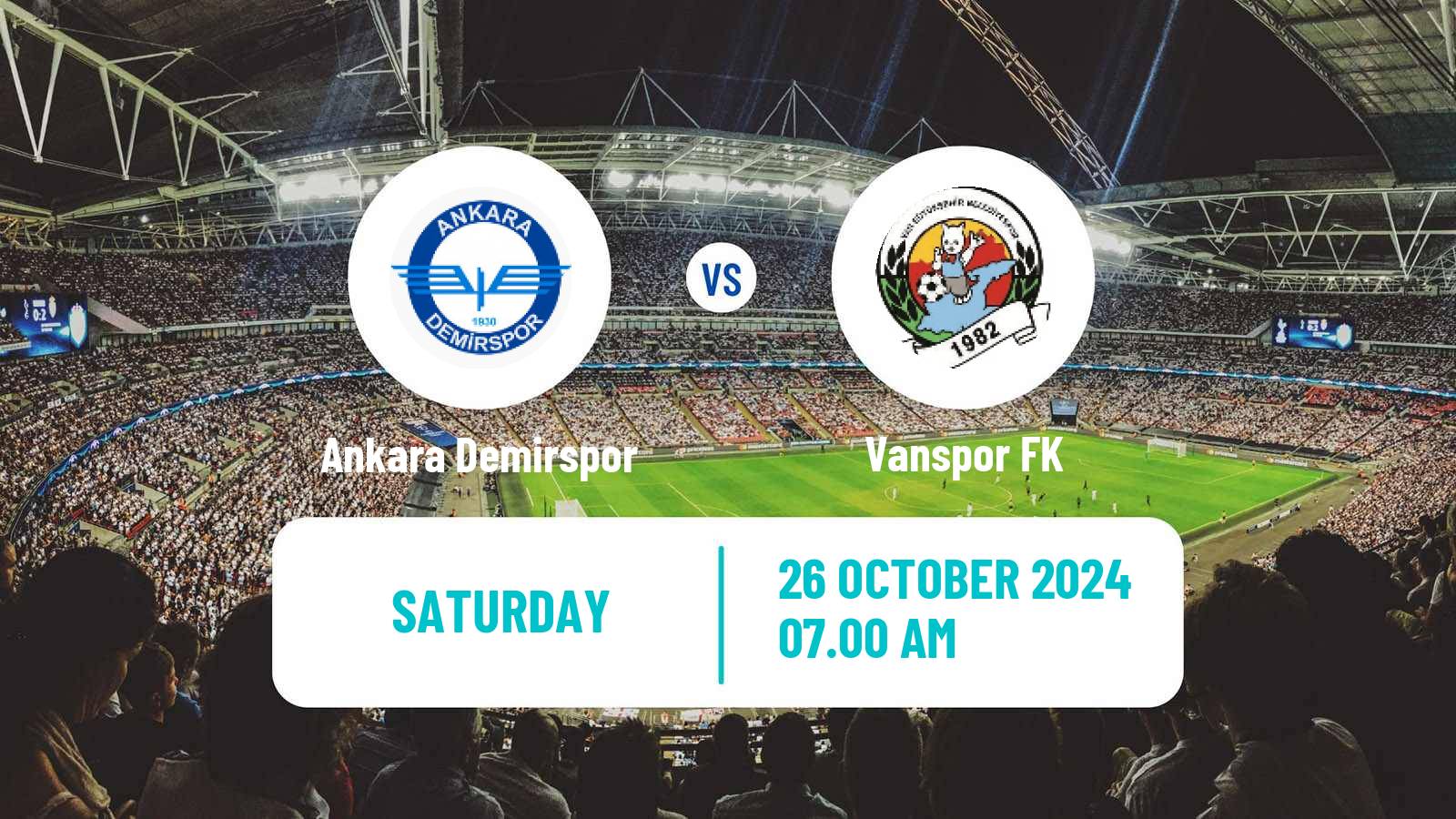 Soccer Turkish Second League Red Group Ankara Demirspor - Vanspor