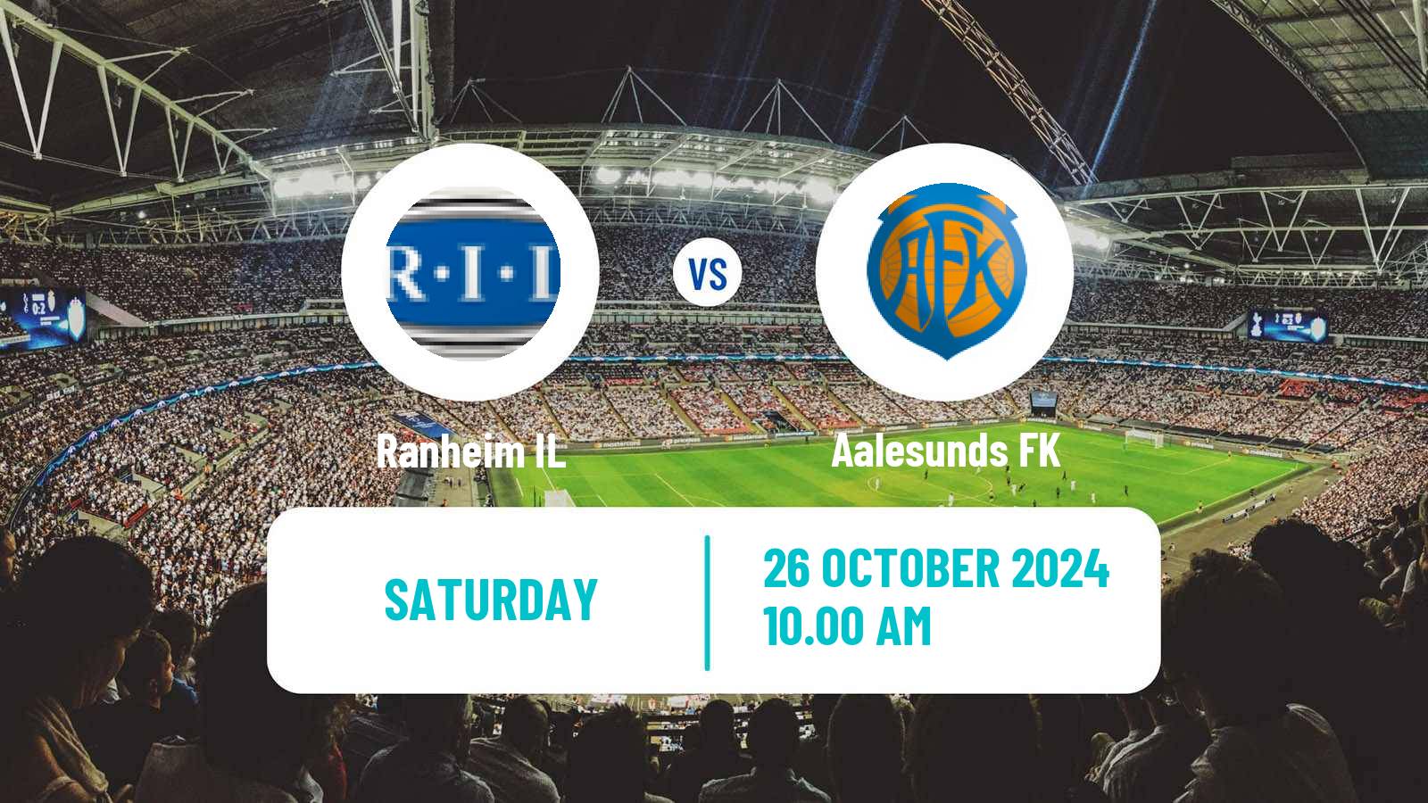 Soccer Norwegian Adeccoligaen Ranheim - Aalesunds