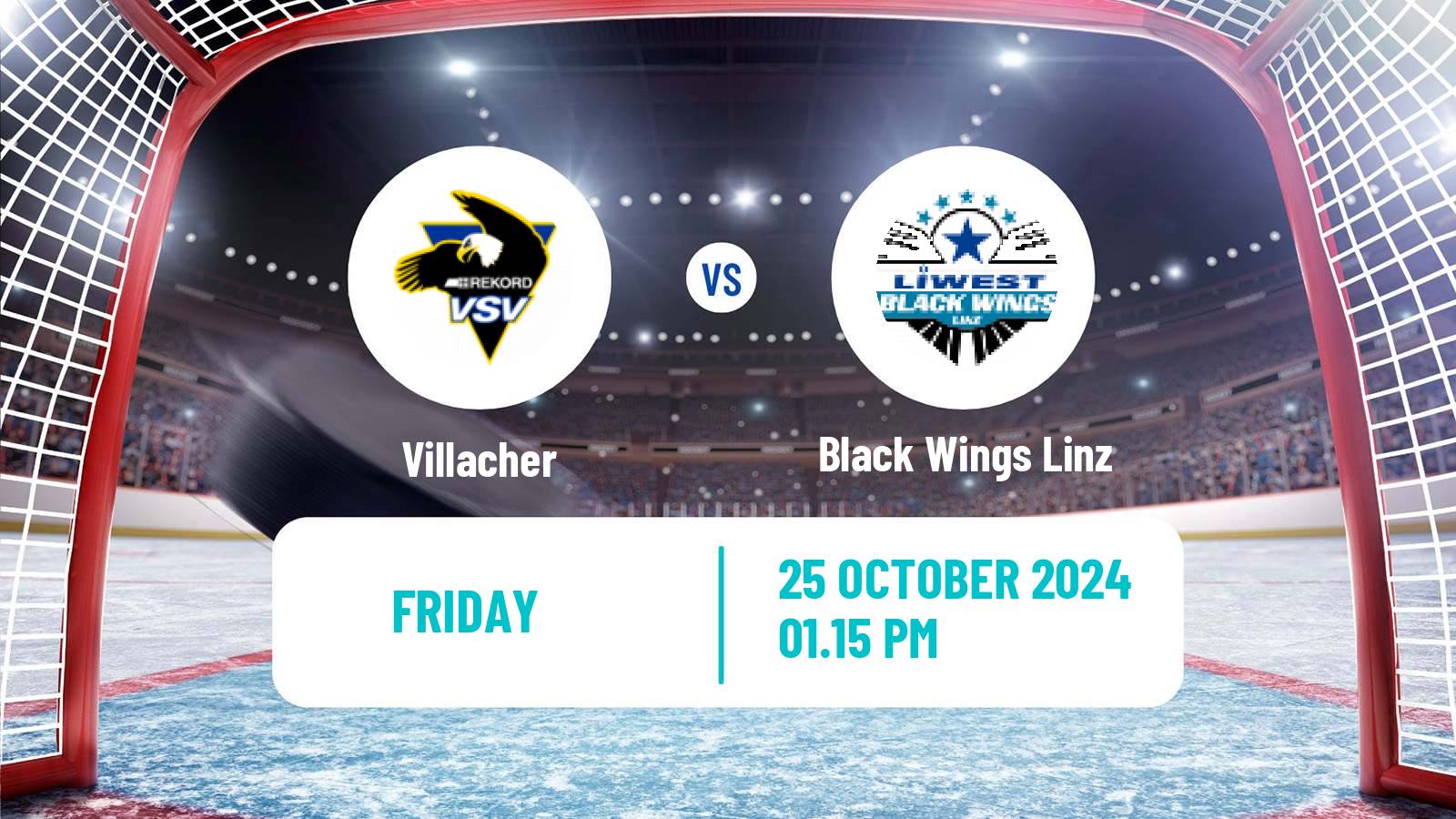 Hockey Austrian Ice Hockey League Villacher - Black Wings Linz