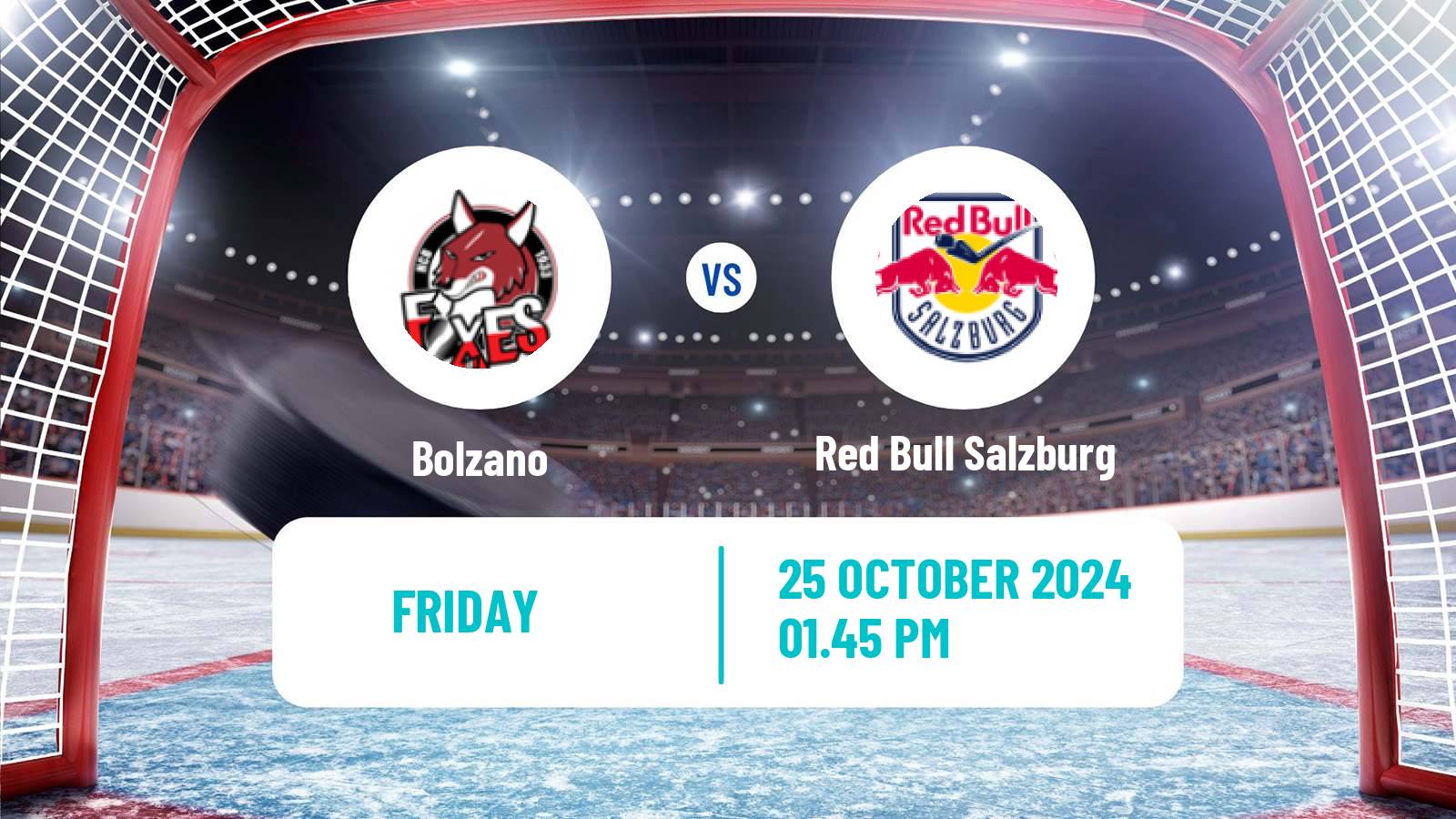 Hockey Austrian Ice Hockey League Bolzano - Red Bull Salzburg