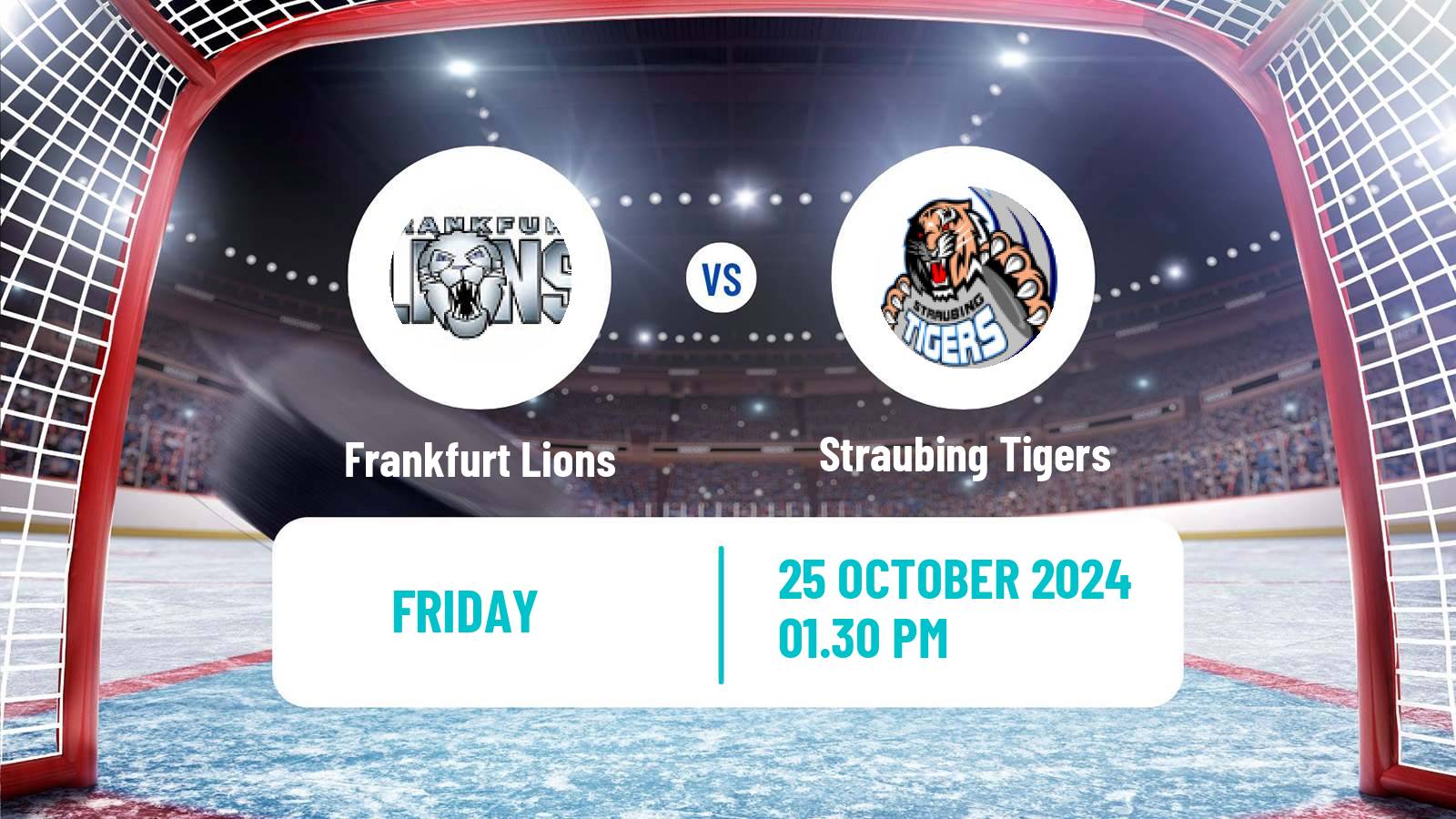 Hockey German Ice Hockey League Frankfurt Lions - Straubing Tigers