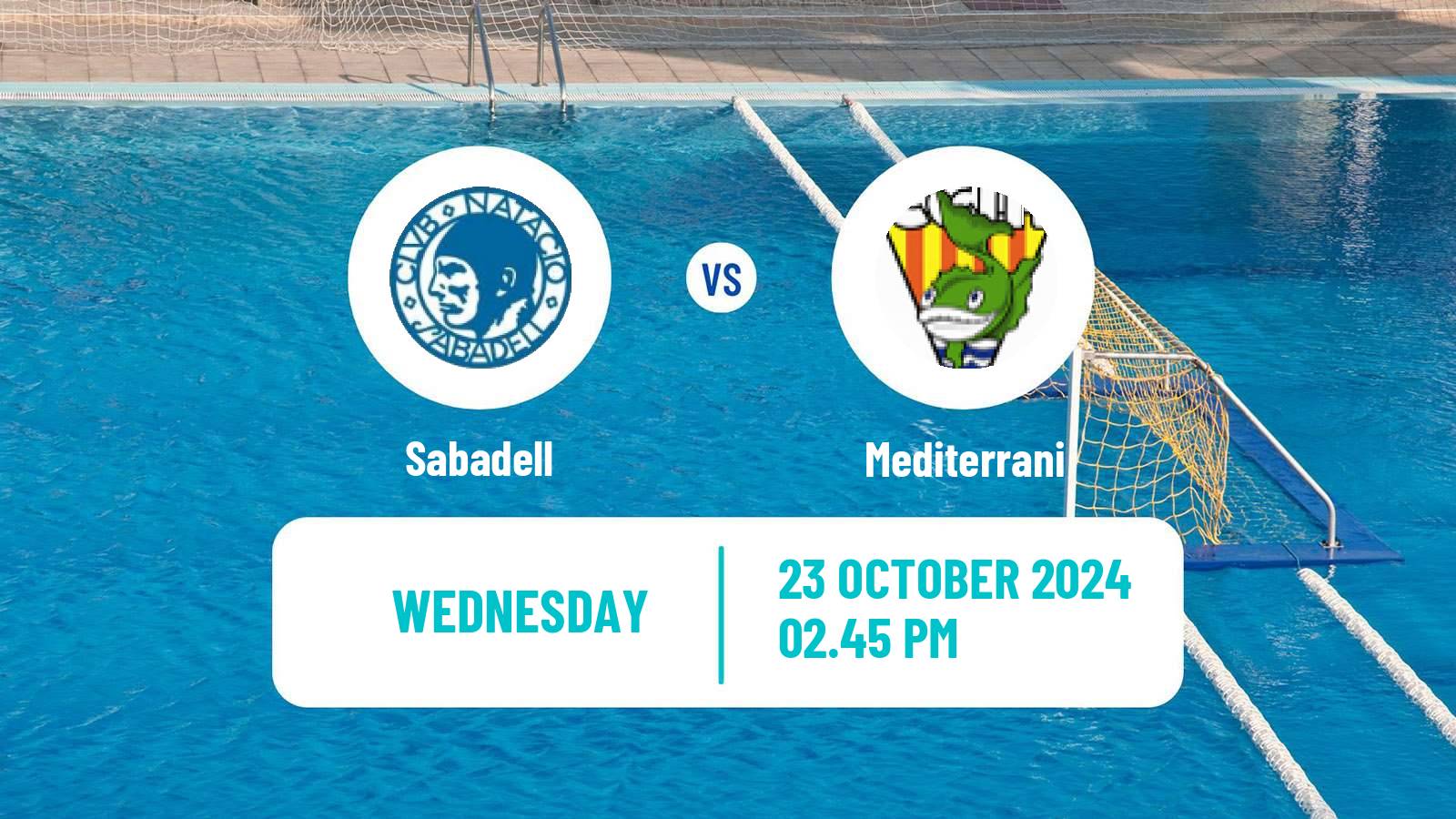 Water polo Spanish Liga Premaat Women Sabadell - Mediterrani