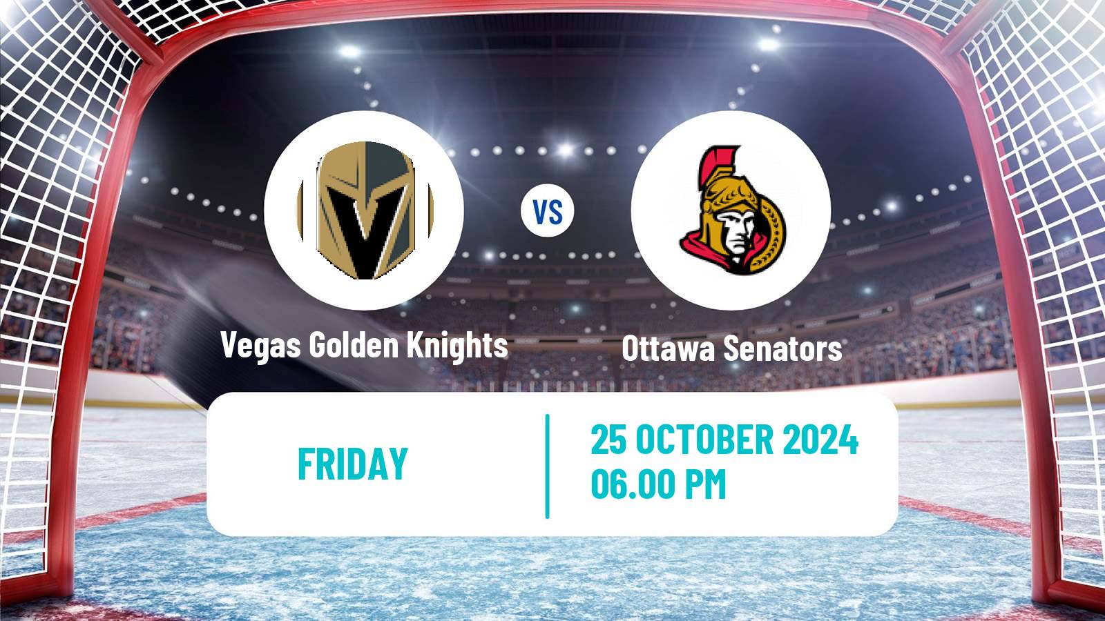 Hockey NHL Vegas Golden Knights - Ottawa Senators