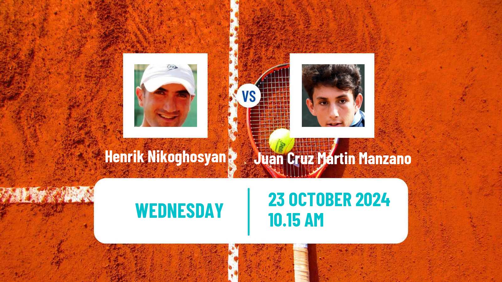 Tennis ITF M15 Tsaghkadzor 2 Men Henrik Nikoghosyan - Juan Cruz Martin Manzano