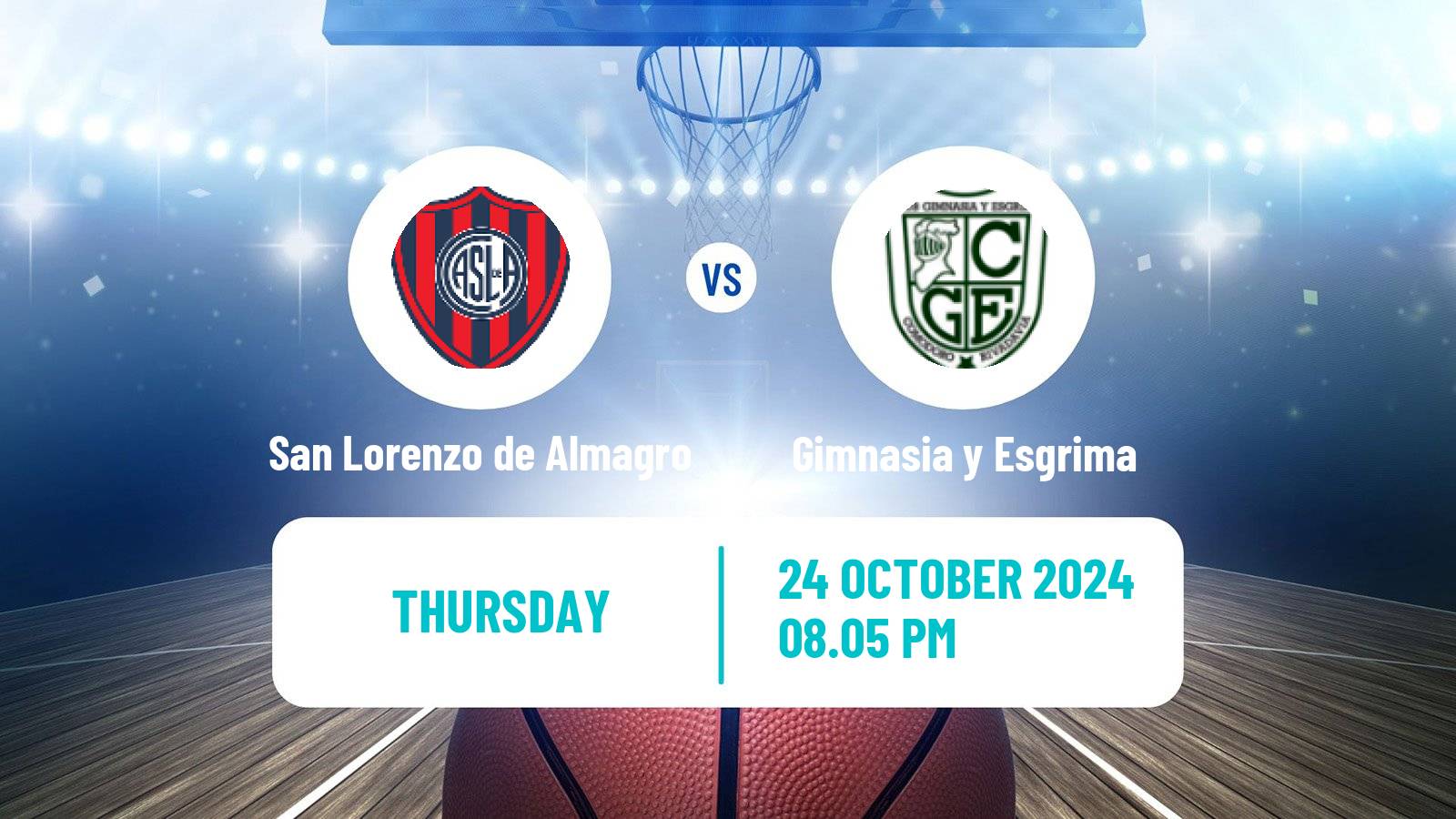 Basketball Argentinian LNB San Lorenzo de Almagro - Gimnasia y Esgrima