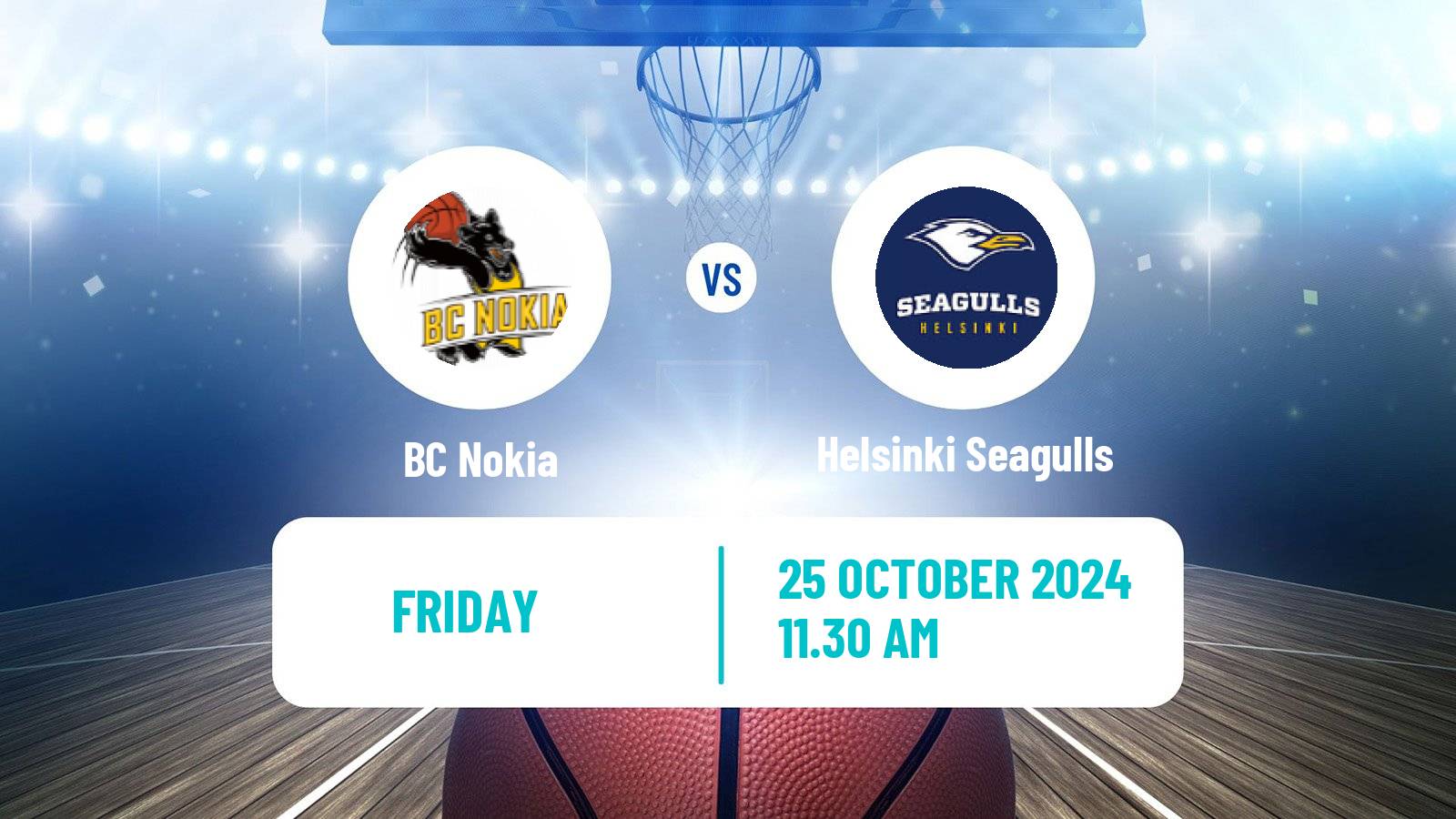 Basketball Finnish Korisliiga BC Nokia - Helsinki Seagulls