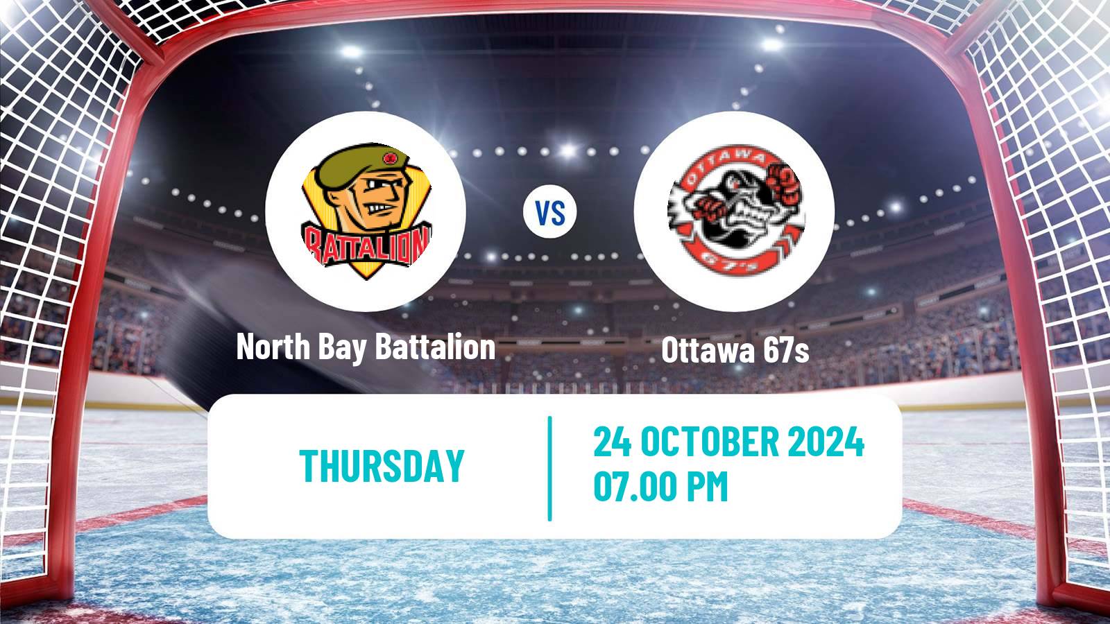 Hockey OHL North Bay Battalion - Ottawa 67s