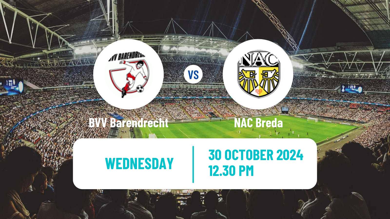 Soccer Dutch KNVB Beker BVV Barendrecht - NAC Breda