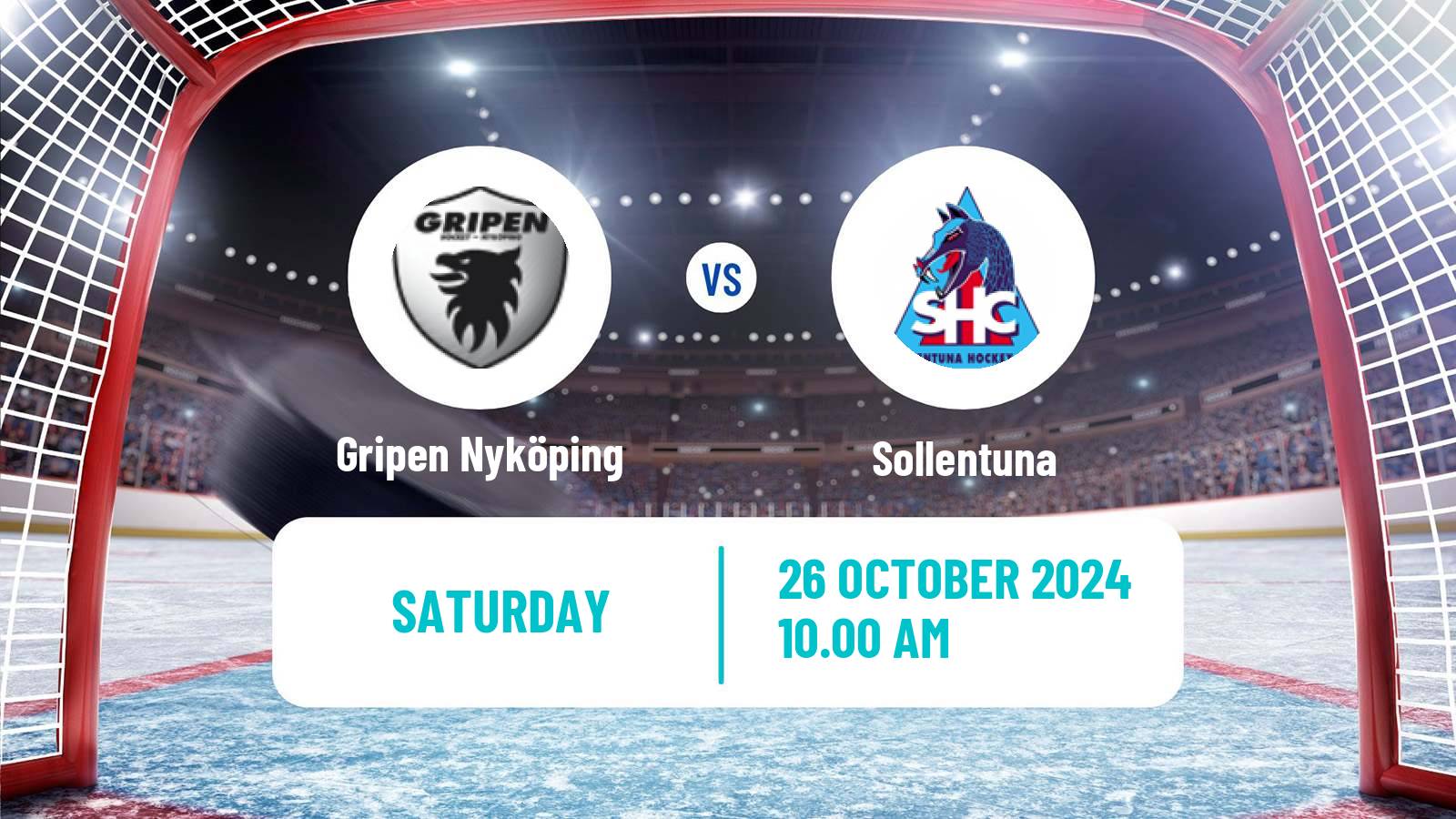 Hockey Swedish HockeyEttan Ostra Gripen Nyköping - Sollentuna