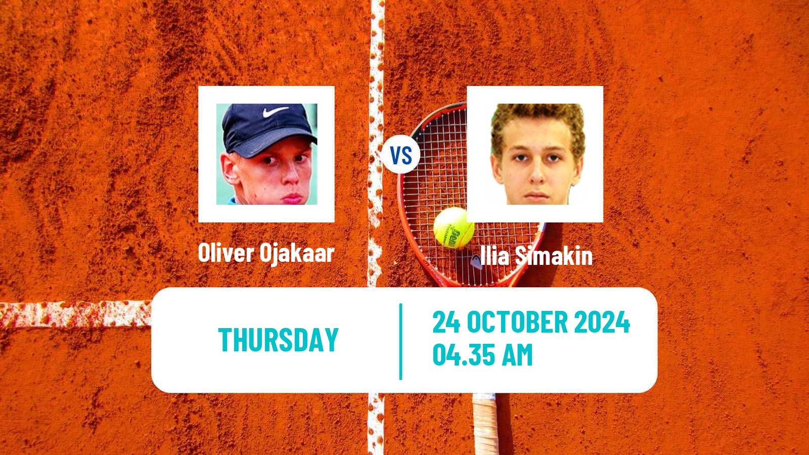 Tennis ITF M25 Sharm Elsheikh 4 Men Oliver Ojakaar - Ilia Simakin