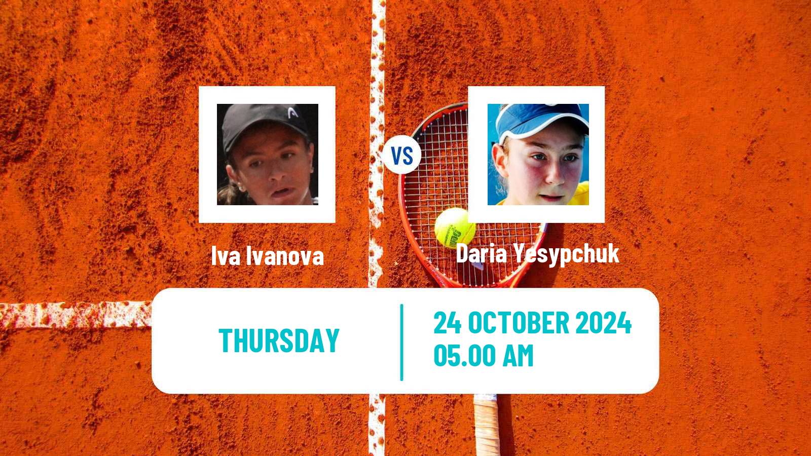 Tennis ITF W15 Monastir 41 Women Iva Ivanova - Daria Yesypchuk