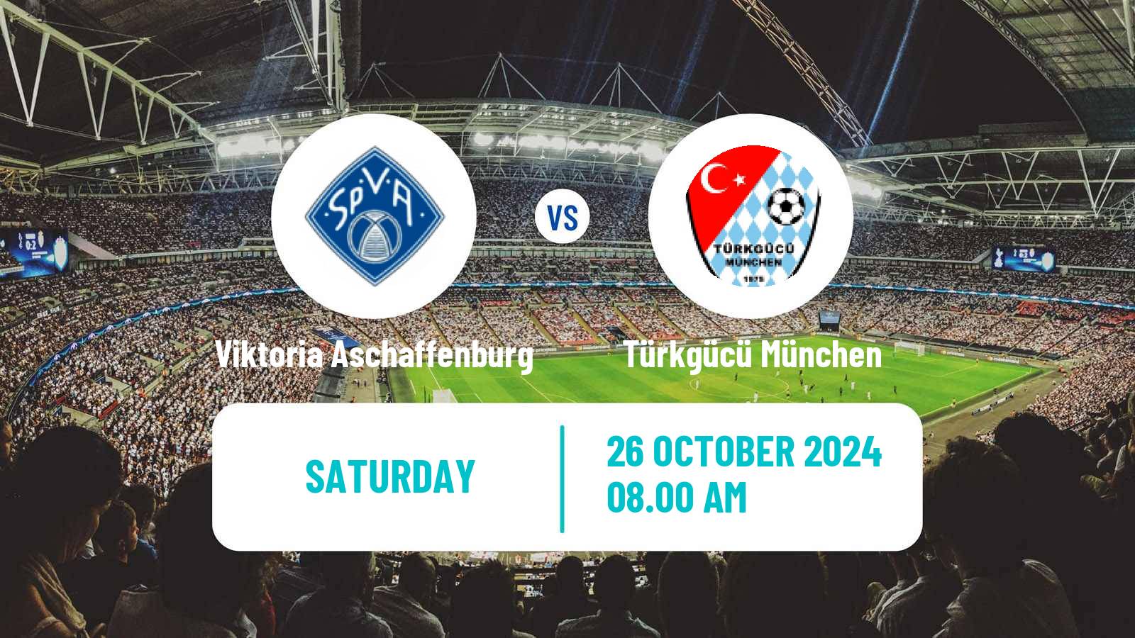 Soccer German Regionalliga Bayern Viktoria Aschaffenburg - Türkgücü München