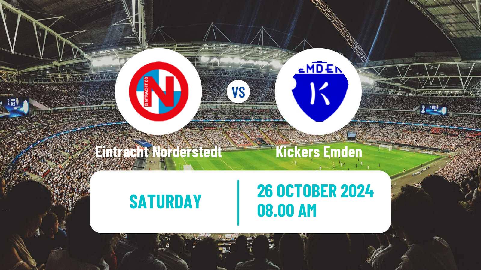 Soccer German Regionalliga North Eintracht Norderstedt - Kickers Emden