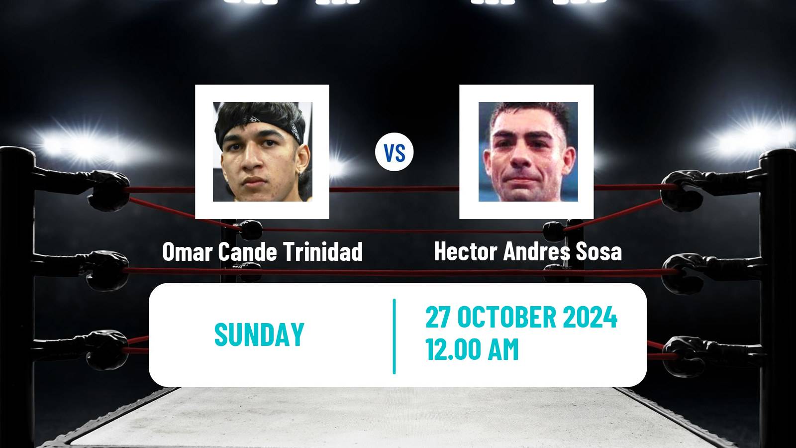 Boxing Featherweight WBC Continental Americas Title Men Omar Cande Trinidad - Hector Andres Sosa