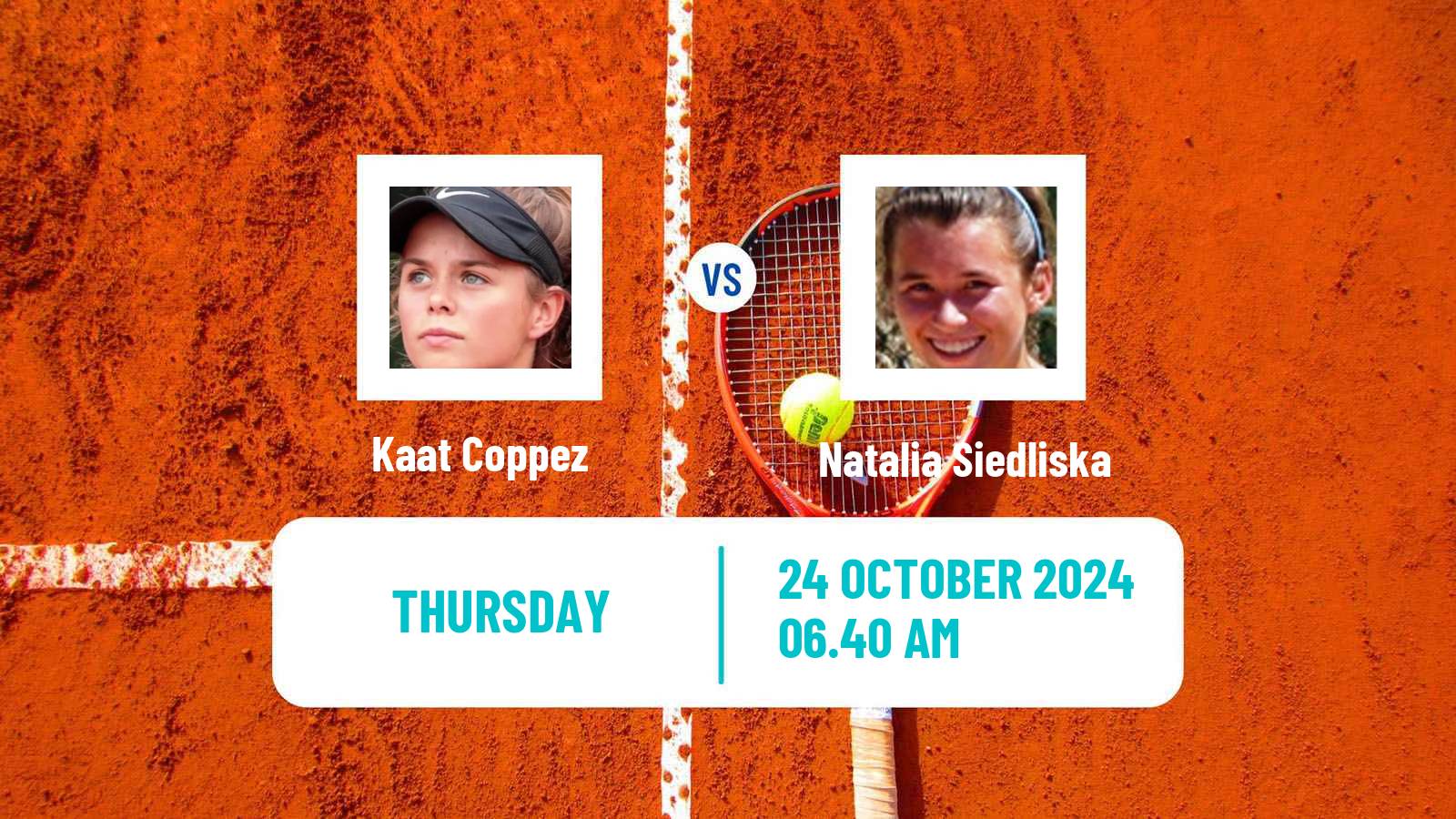 Tennis ITF W15 Monastir 41 Women Kaat Coppez - Natalia Siedliska