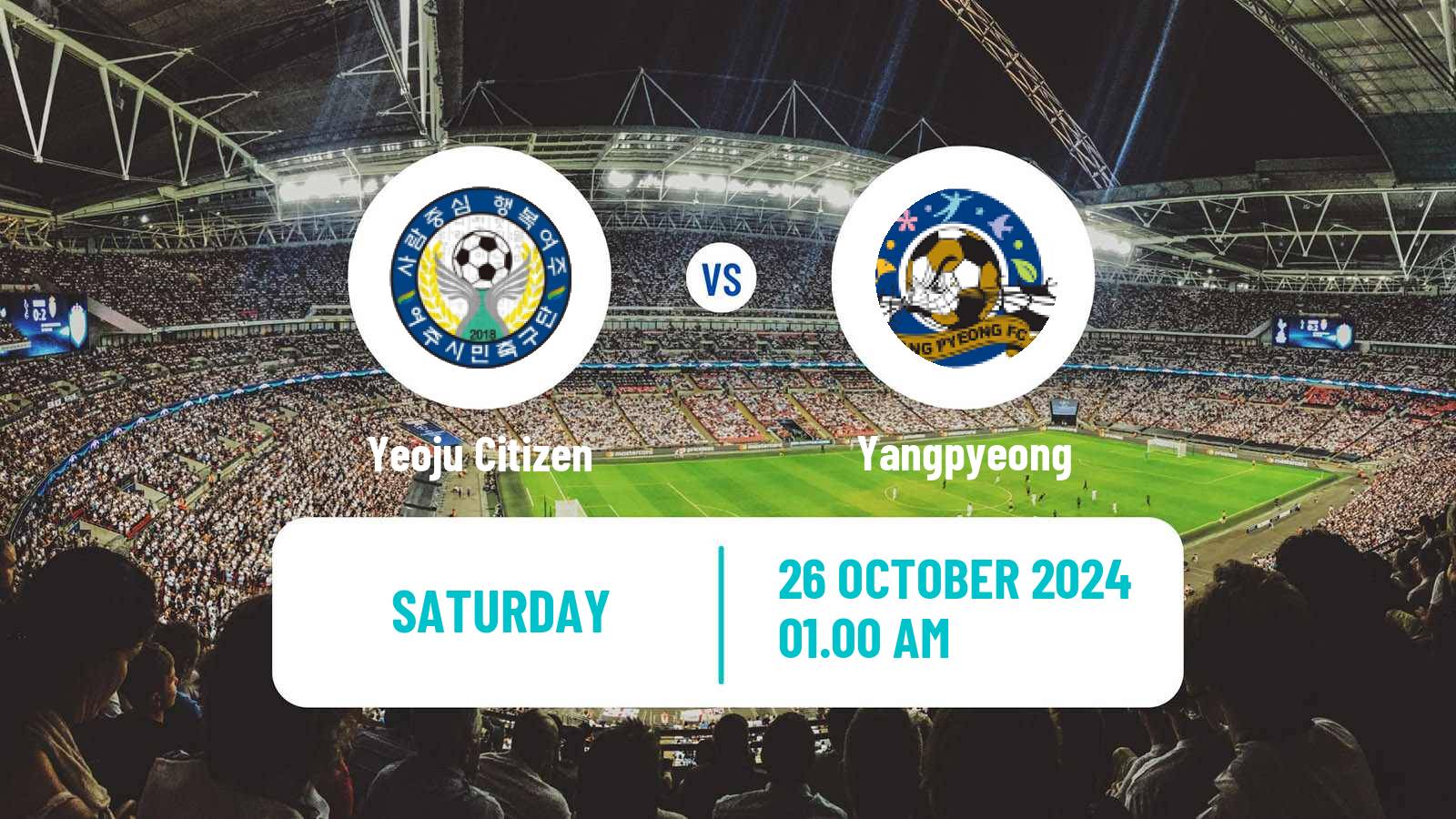 Soccer South Korean K3 League Yeoju Citizen - Yangpyeong