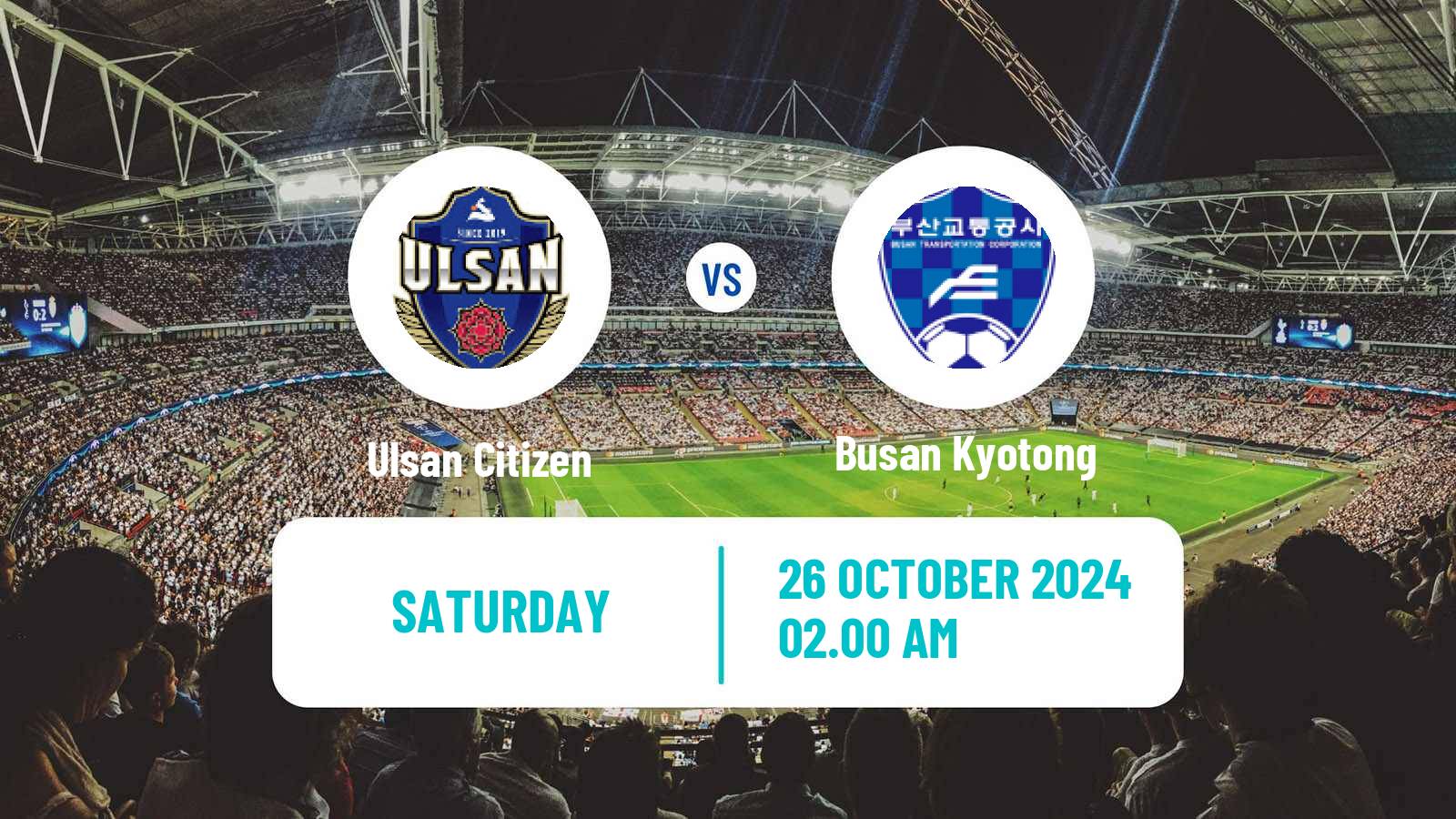 Soccer South Korean K3 League Ulsan Citizen - Busan Kyotong