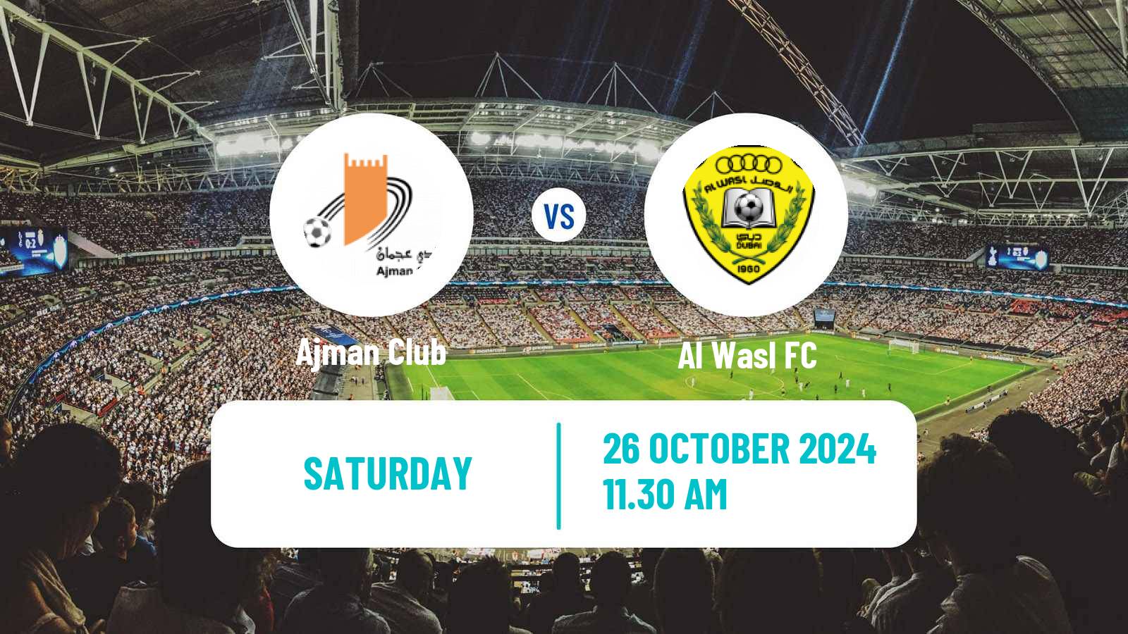 Soccer UAE Football League Ajman Club - Al Wasl