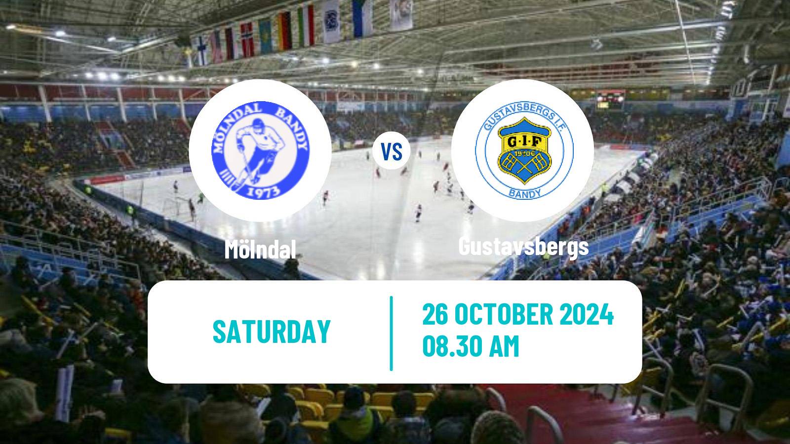 Bandy Swedish Allsvenskan Bandy Mölndal - Gustavsbergs