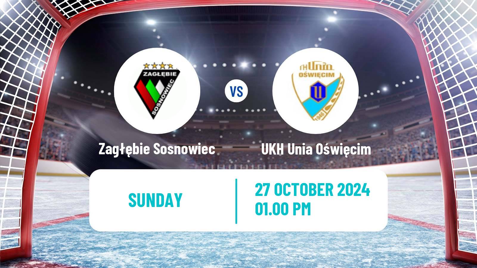 Hockey Polska Liga Hokejowa Zagłębie Sosnowiec - UKH Unia Oświęcim