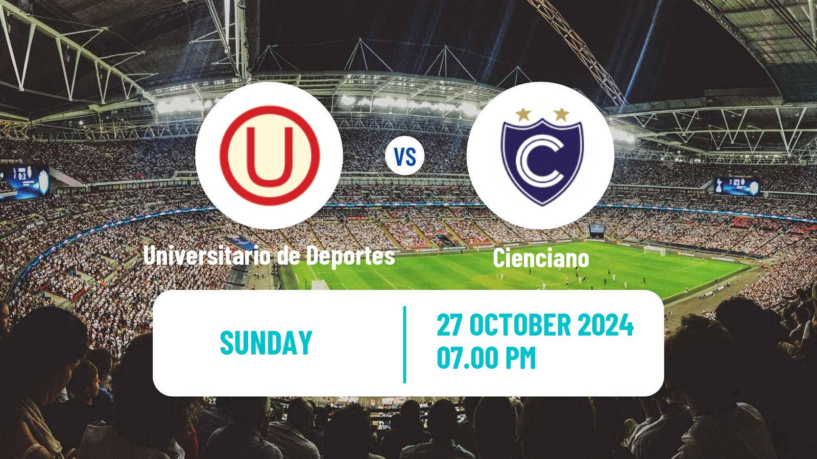 Soccer Peruvian Liga 1 Universitario de Deportes - Cienciano