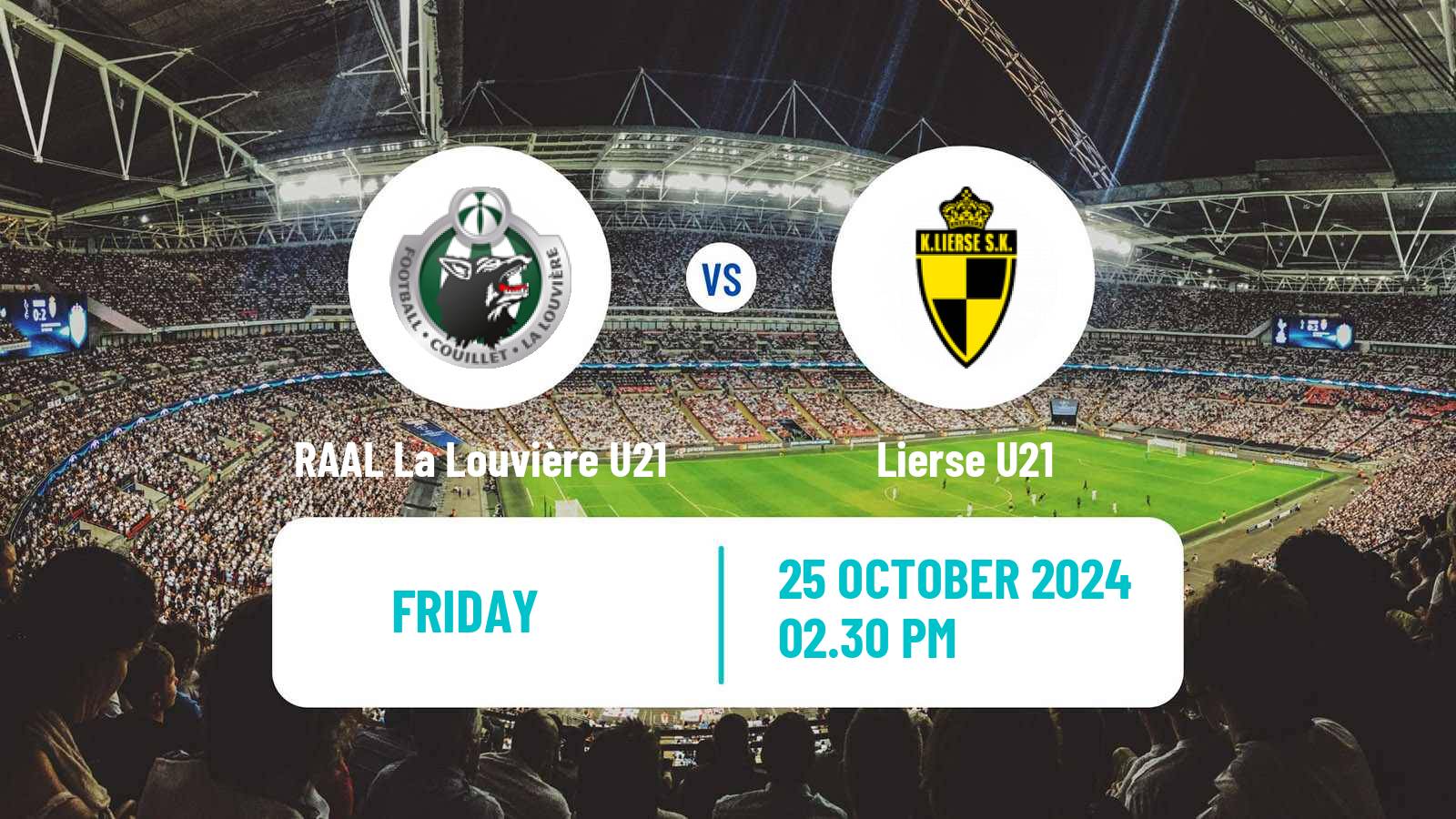 Soccer Belgian Pro League U21 RAAL La Louvière U21 - Lierse U21