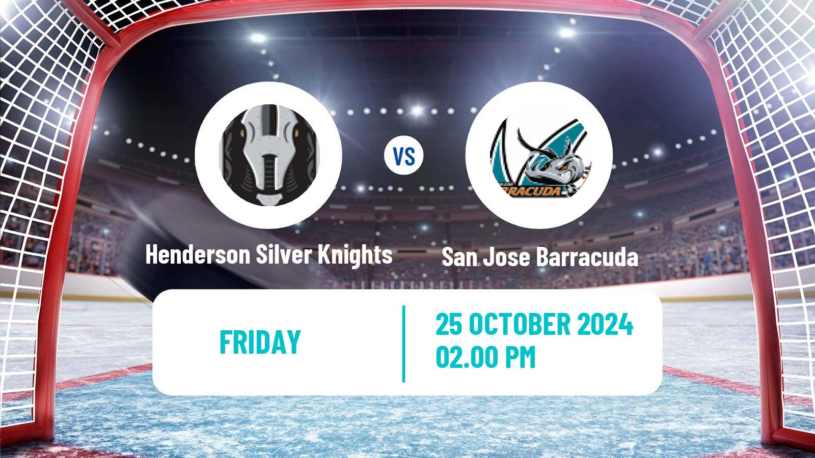 Hockey AHL Henderson Silver Knights - San Jose Barracuda