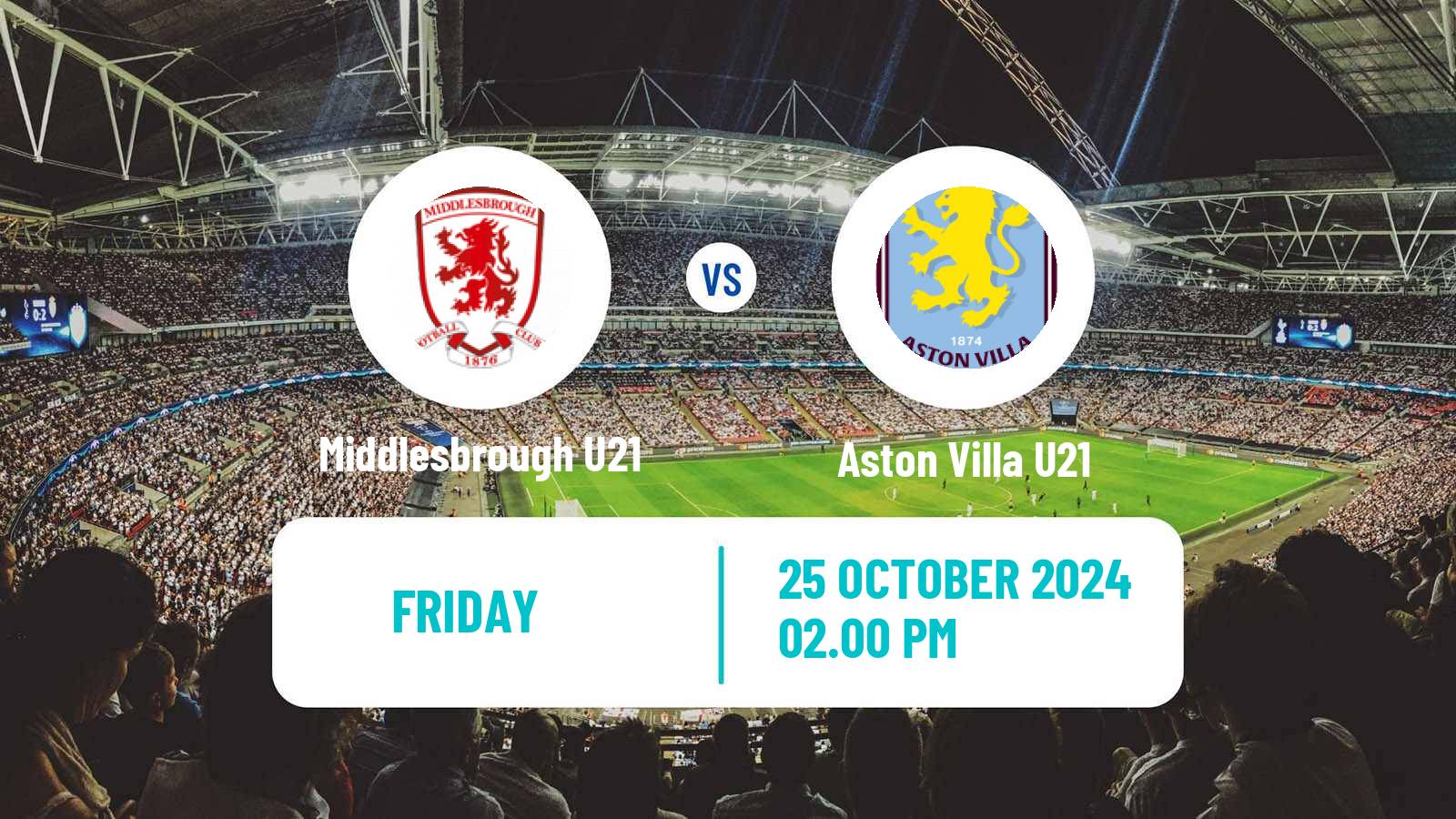 Soccer English Premier League 2 Middlesbrough U21 - Aston Villa U21