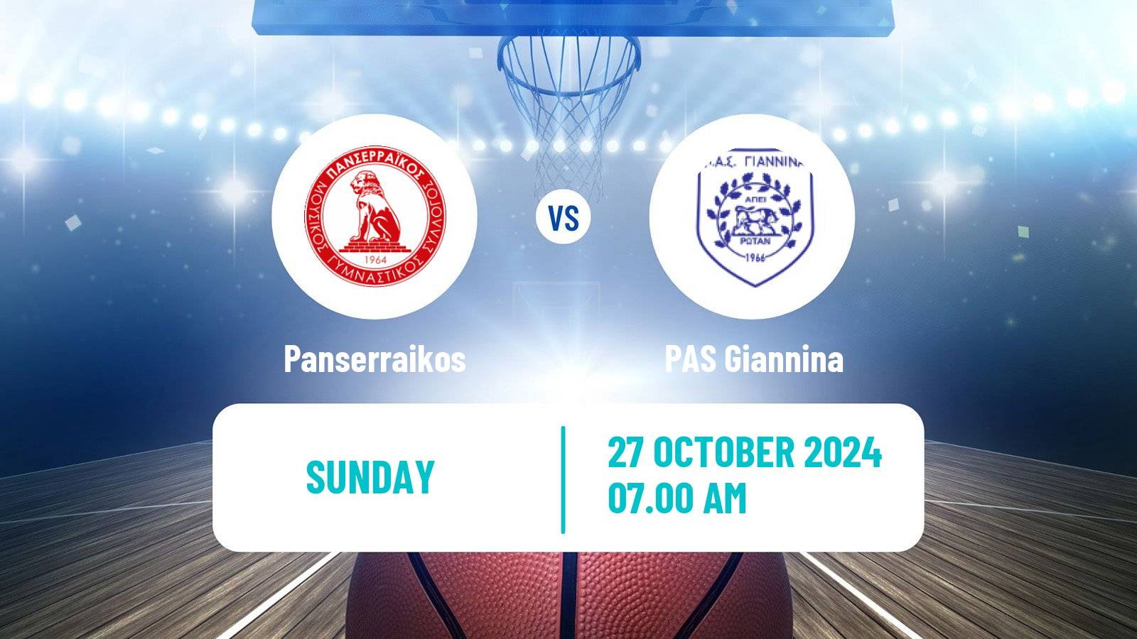 Basketball Greek Basket League A1 Women Panserraikos - PAS Giannina