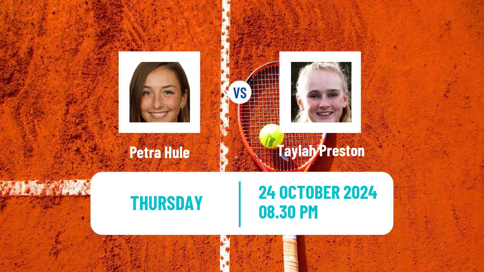 Tennis ITF W75 Playford Women Petra Hule - Taylah Preston