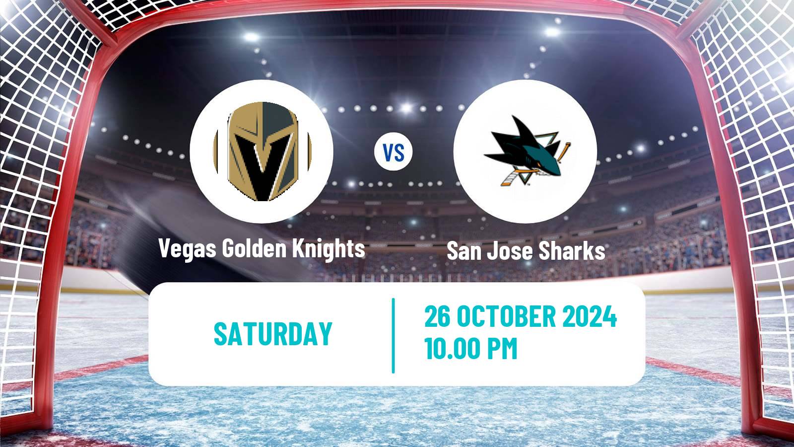 Hockey NHL Vegas Golden Knights - San Jose Sharks