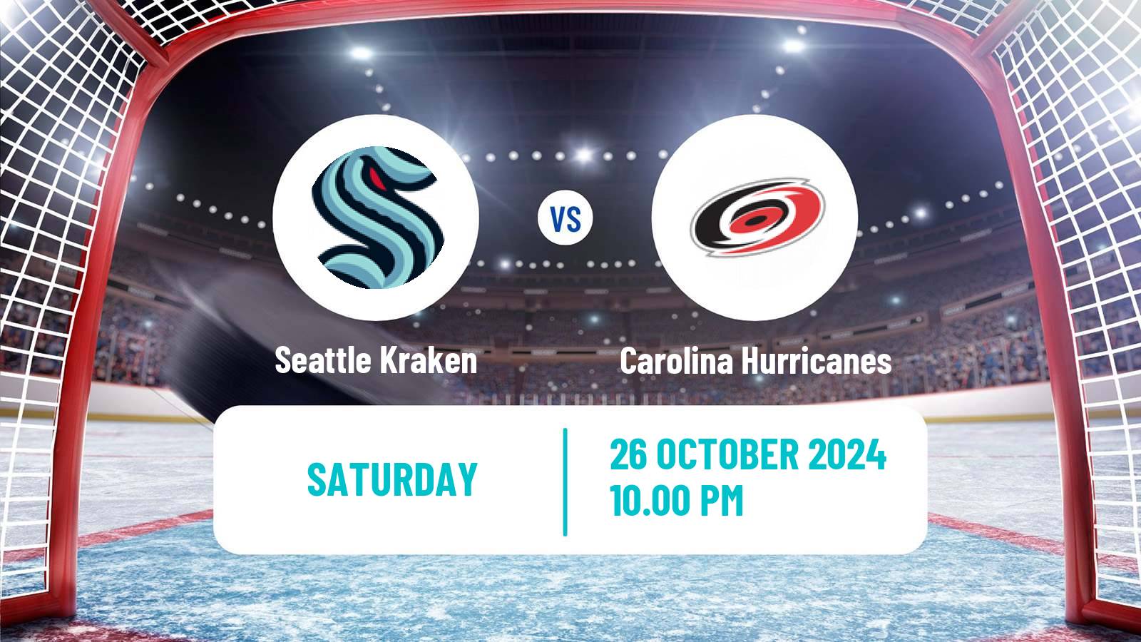 Hockey NHL Seattle Kraken - Carolina Hurricanes