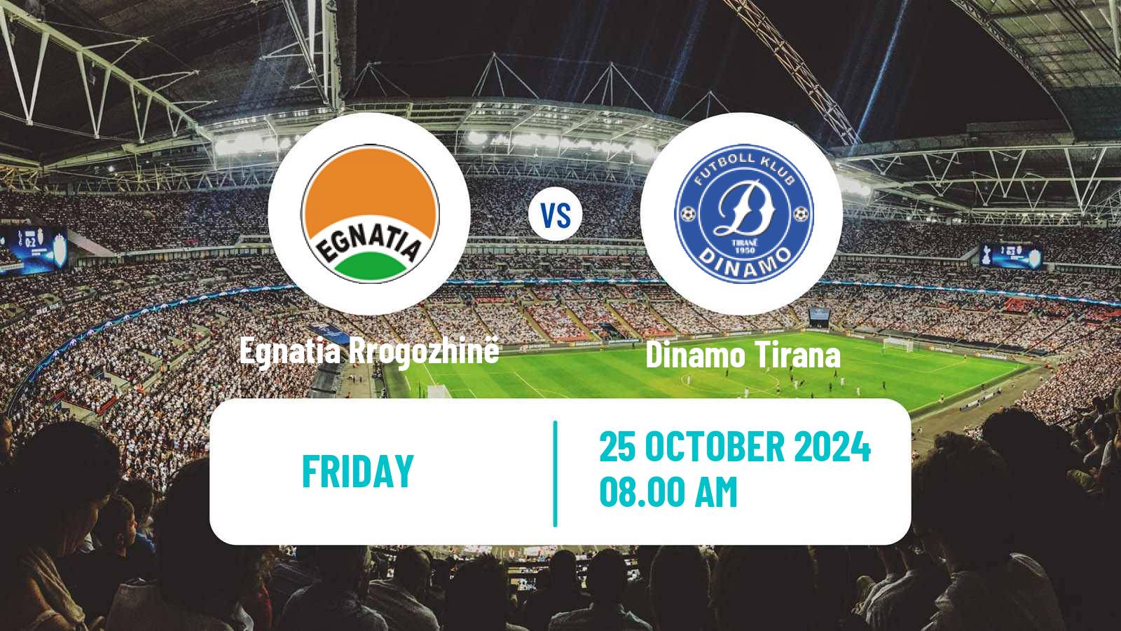 Soccer Albanian Super League Egnatia Rrogozhinë - Dinamo Tirana