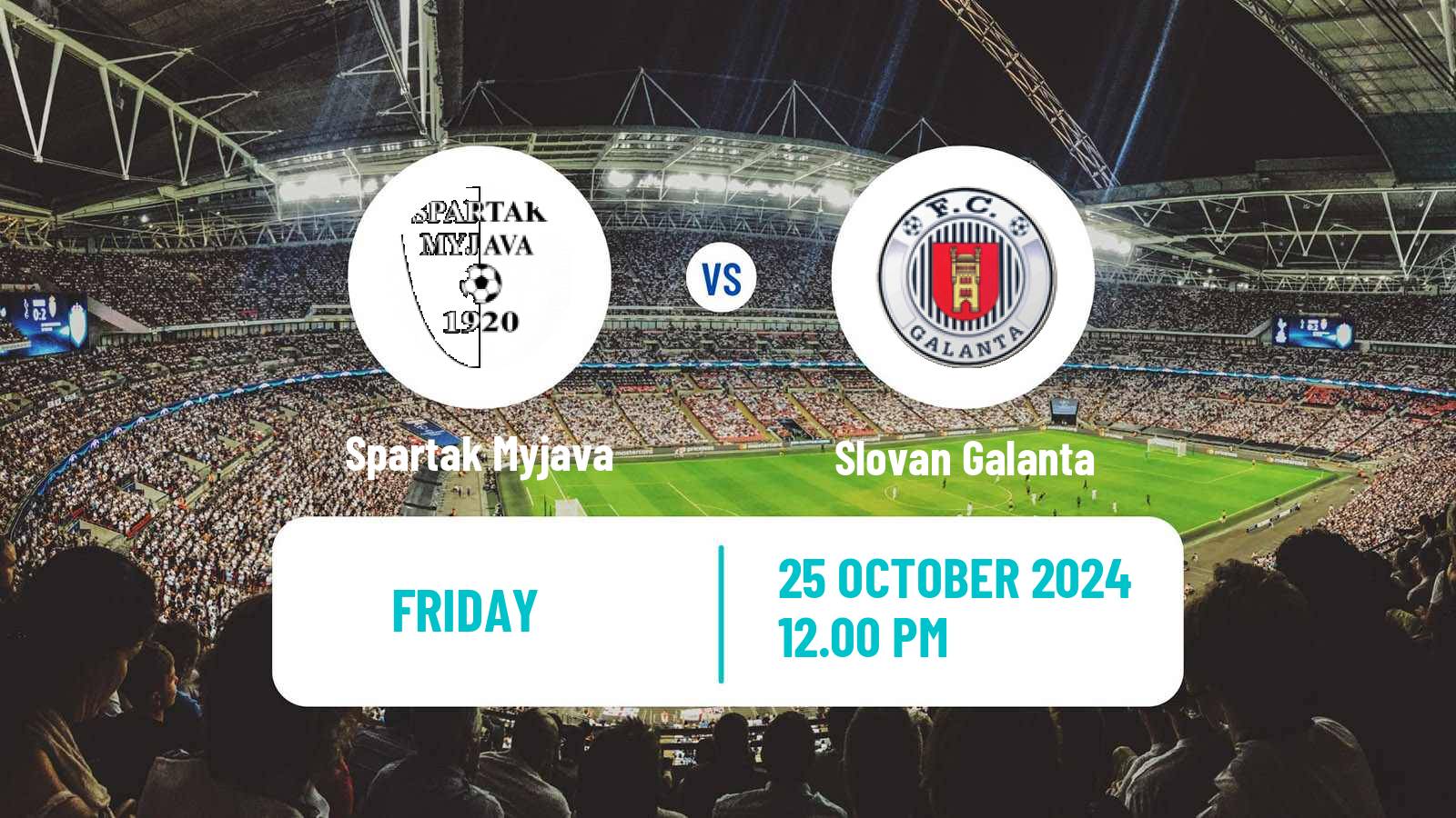 Soccer Slovak 3 Liga West Spartak Myjava - Slovan Galanta