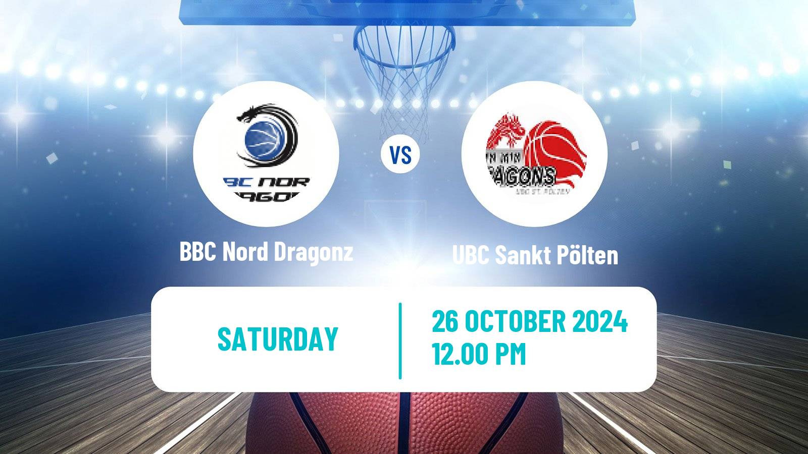 Basketball Austrian Superliga Basketball BBC Nord Dragonz - UBC Sankt Pölten