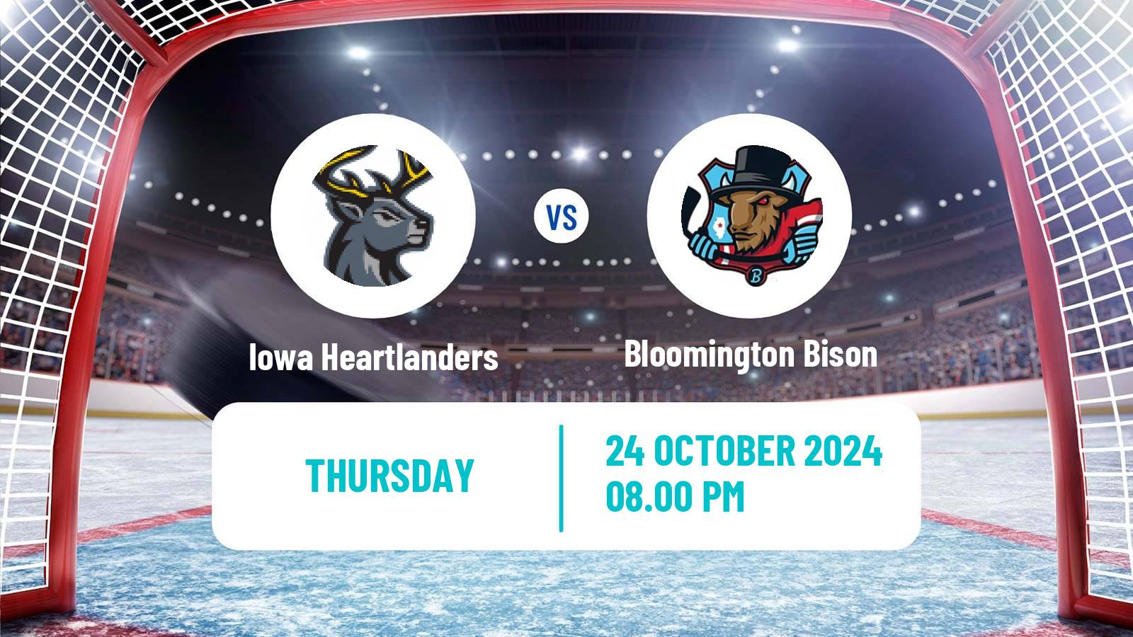 Hockey ECHL Iowa Heartlanders - Bloomington Bison