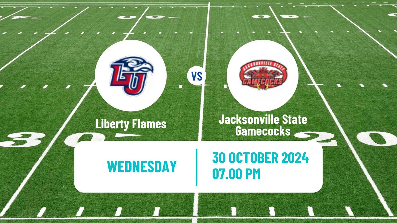 American football NCAA College Football Liberty Flames - Jacksonville State Gamecocks