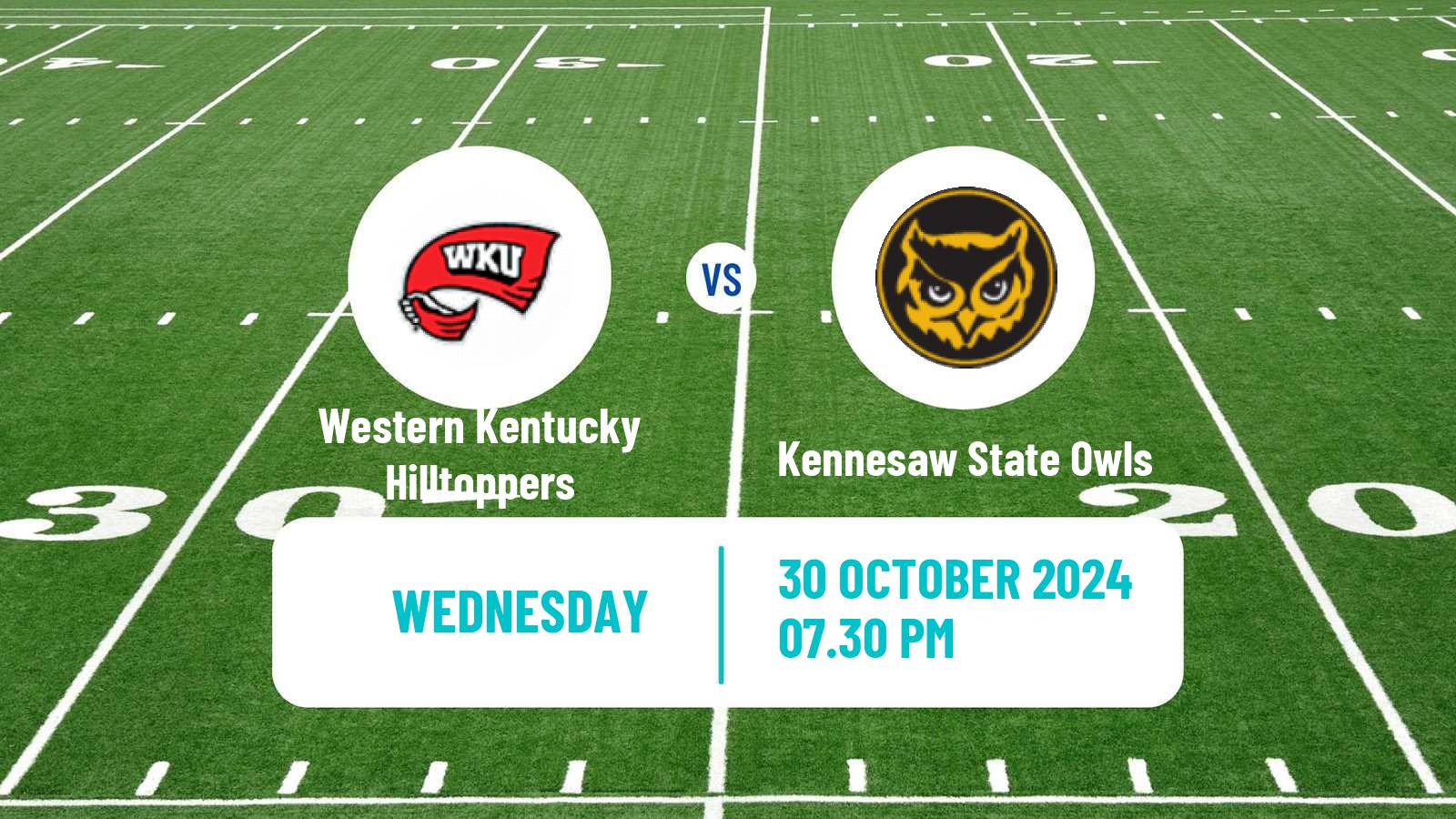 American football NCAA College Football Western Kentucky Hilltoppers - Kennesaw State Owls