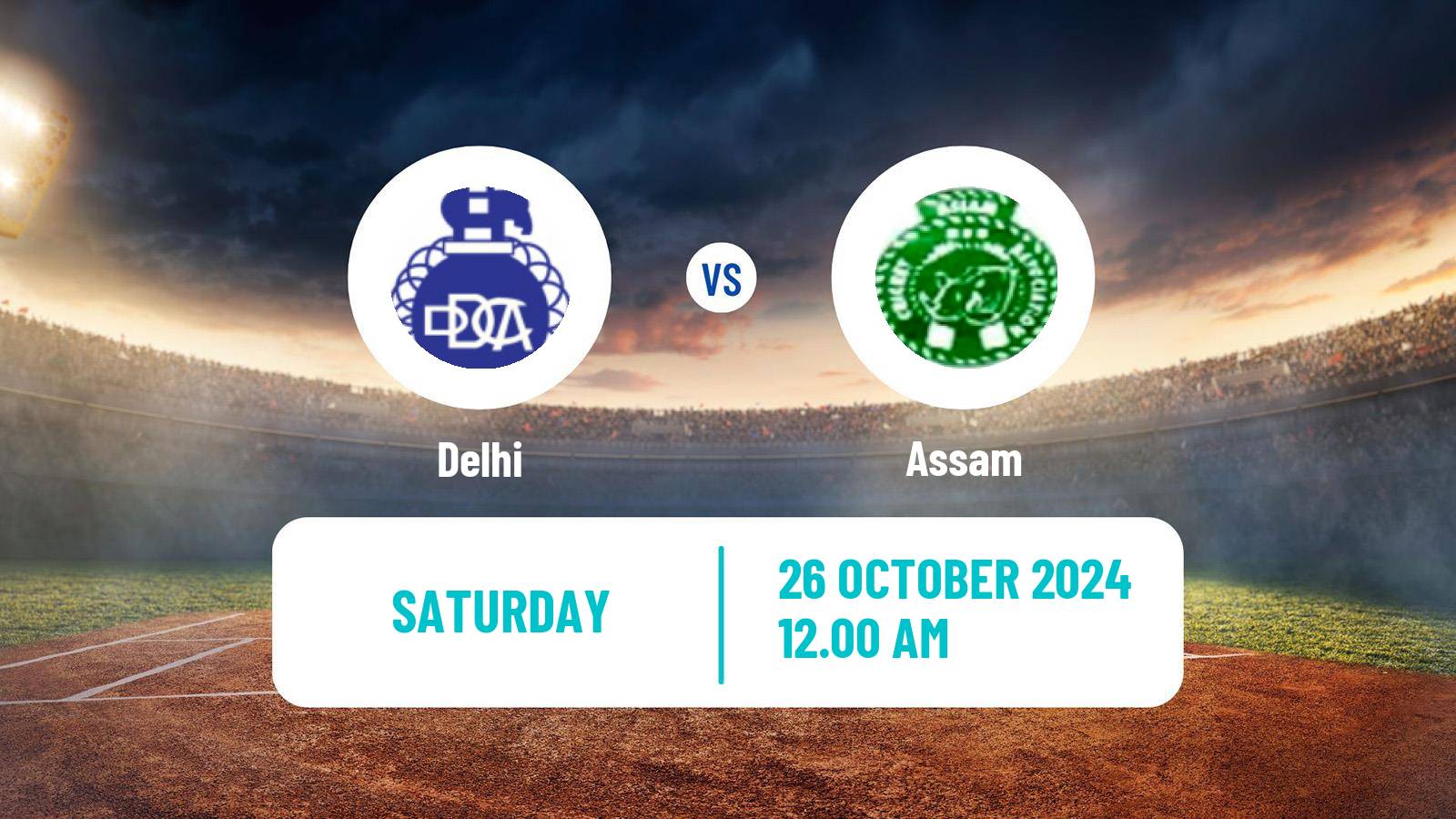 Cricket Ranji Trophy Delhi - Assam