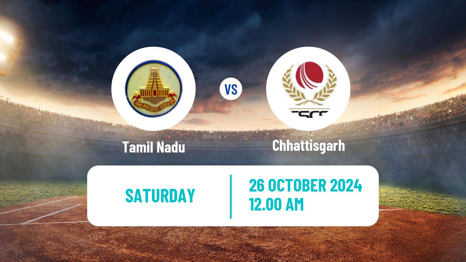 Cricket Ranji Trophy Tamil Nadu - Chhattisgarh