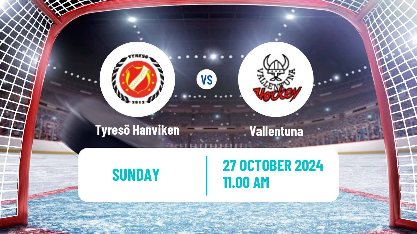 Hockey Swedish HockeyEttan Ostra Tyresö Hanviken - Vallentuna