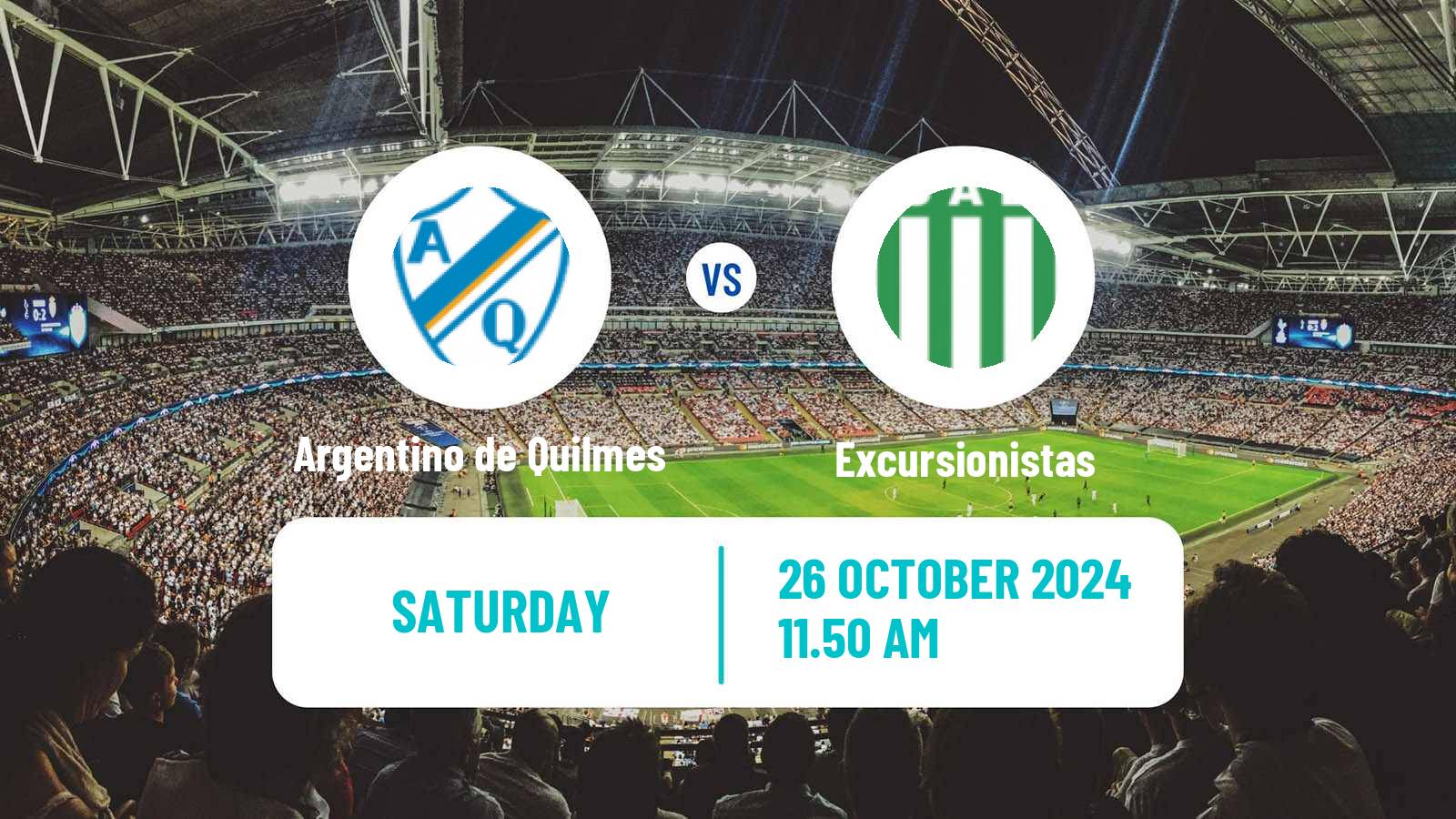 Soccer Argentinian Primera B Argentino de Quilmes - Excursionistas