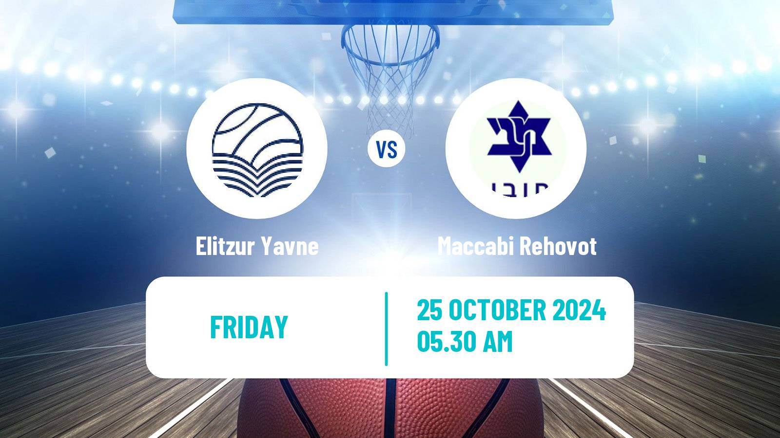 Basketball Israeli Liga Leumit Basketball Elitzur Yavne - Maccabi Rehovot