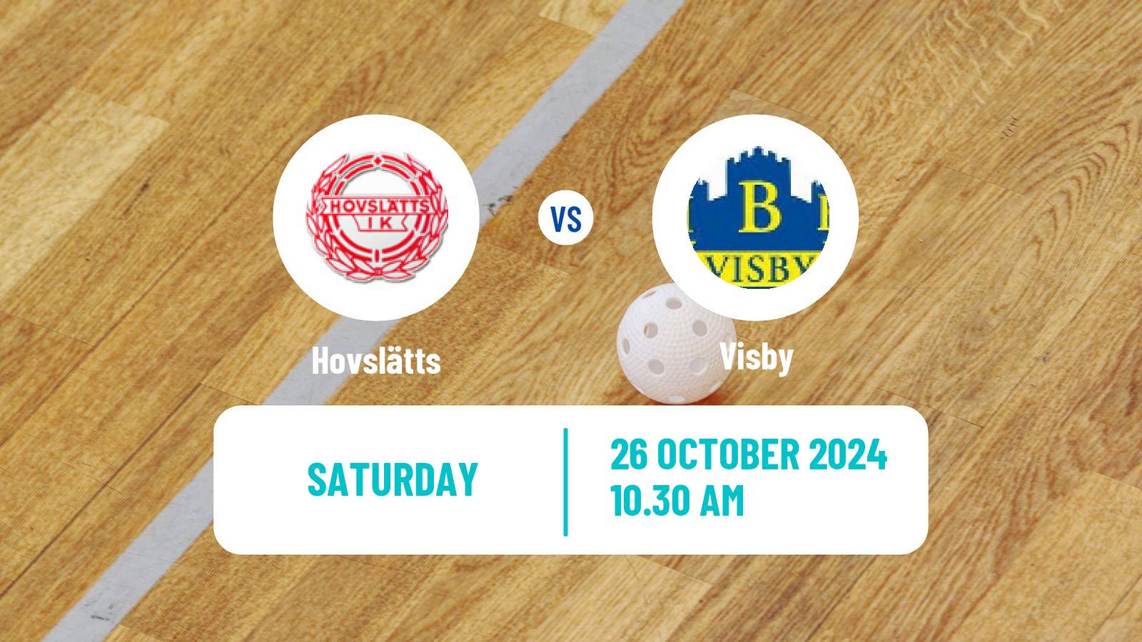 Floorball Swedish Allsvenskan Floorball Hovslätts - Visby