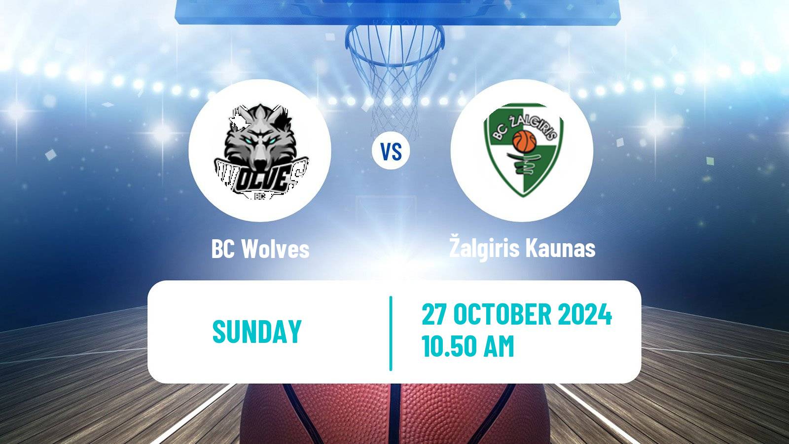 Basketball Lietuvos Krepsinio Lyga BC Wolves - Žalgiris Kaunas