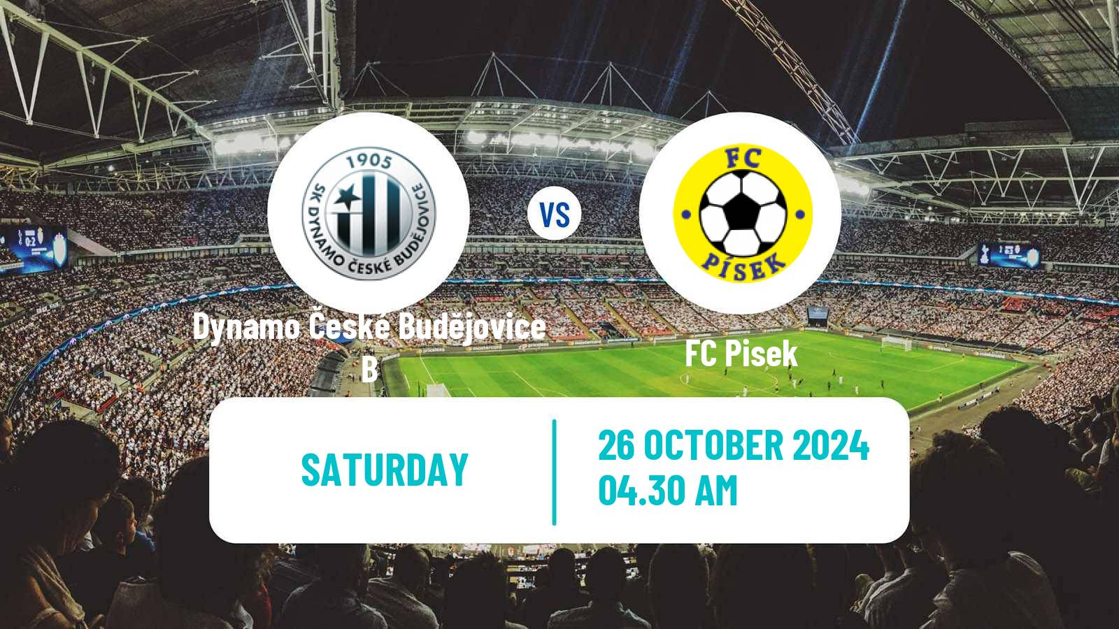 Soccer Czech CFL Group A Dynamo České Budějovice B - Pisek